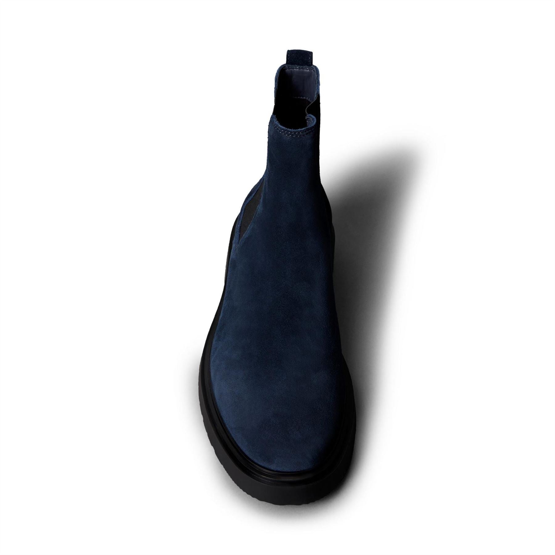 Calvin Klein Suede Chelsea Boots with Block Heel