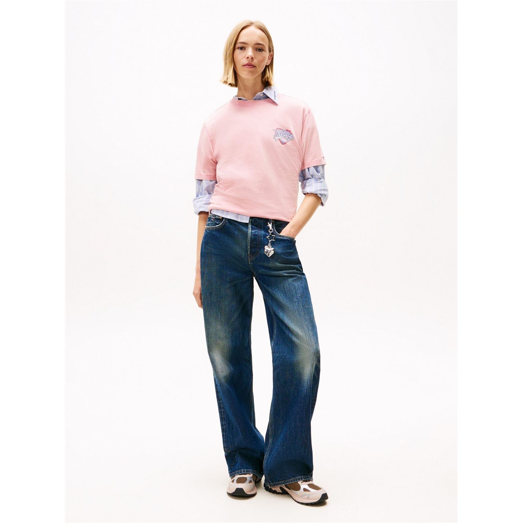 Tommy Jeans Heart Graphic Crew Neck Short Sleeve T-Shirt