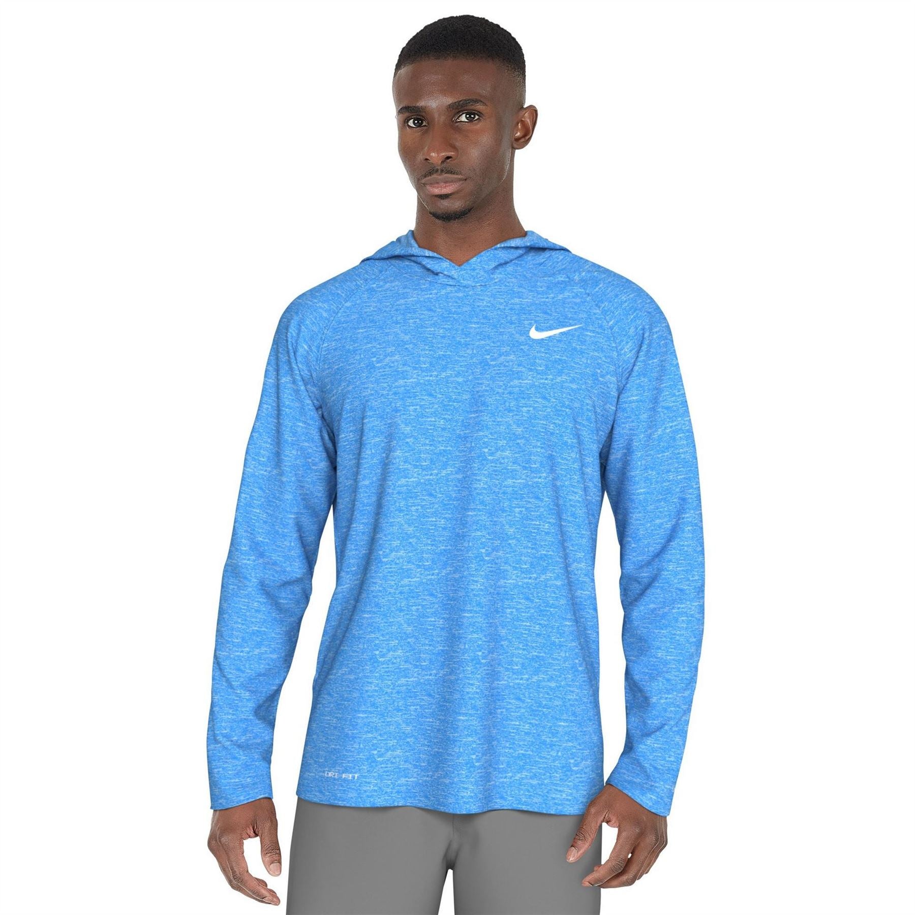 Nike Mens Swim Hydroguard Essential Dri Fit Uv Long Sleeve Hooded Top