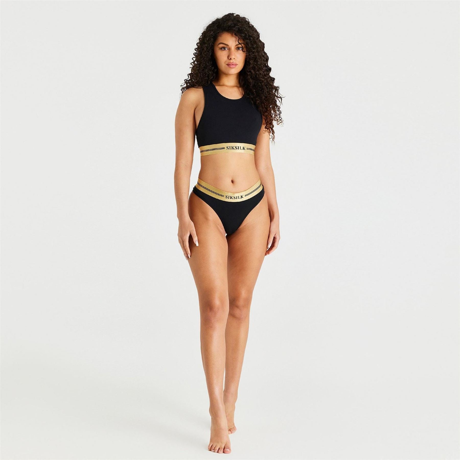 SikSilk Cropped Scoop Neck Snug Fit Bra