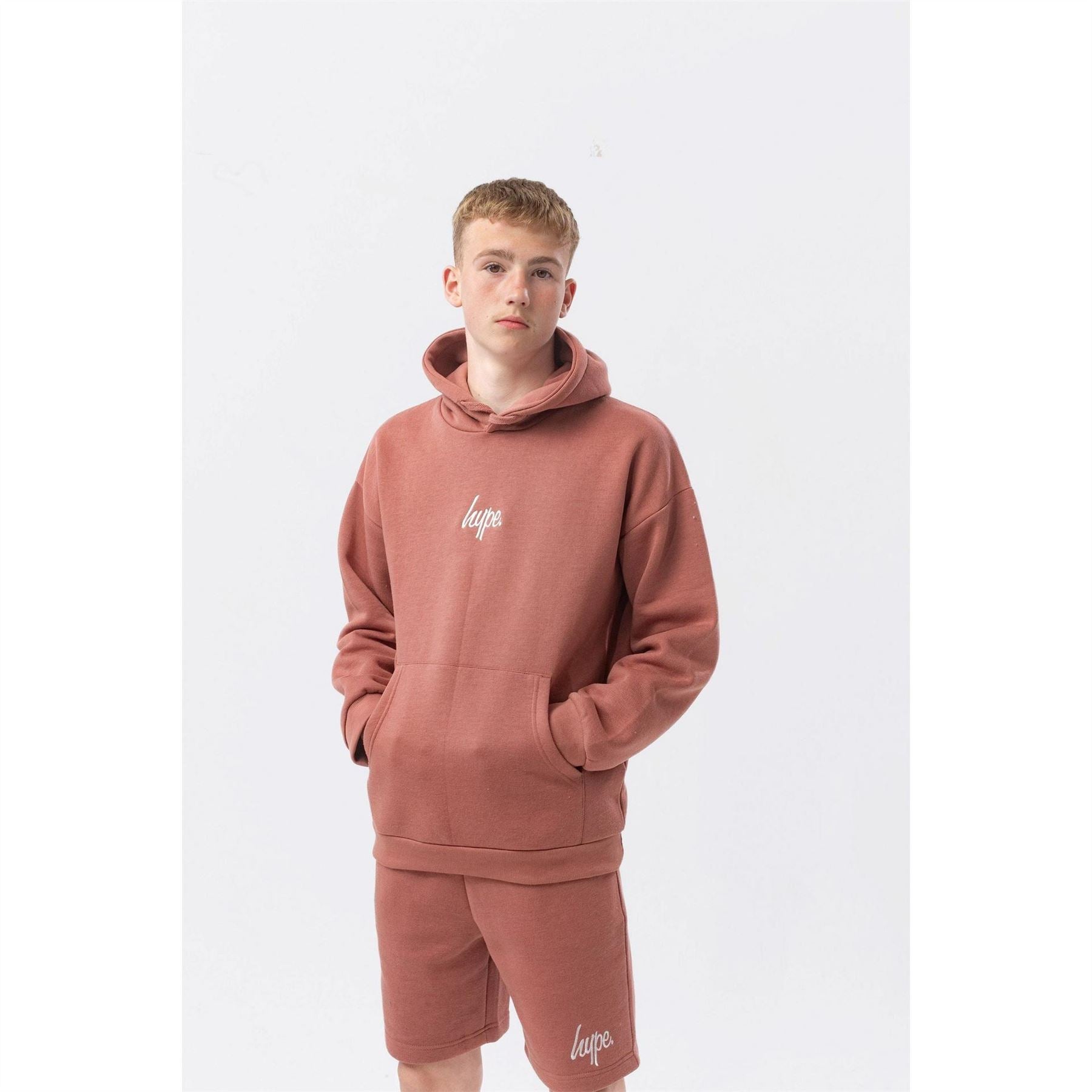 Hype Kids Mauve Fleece Jogger Shorts