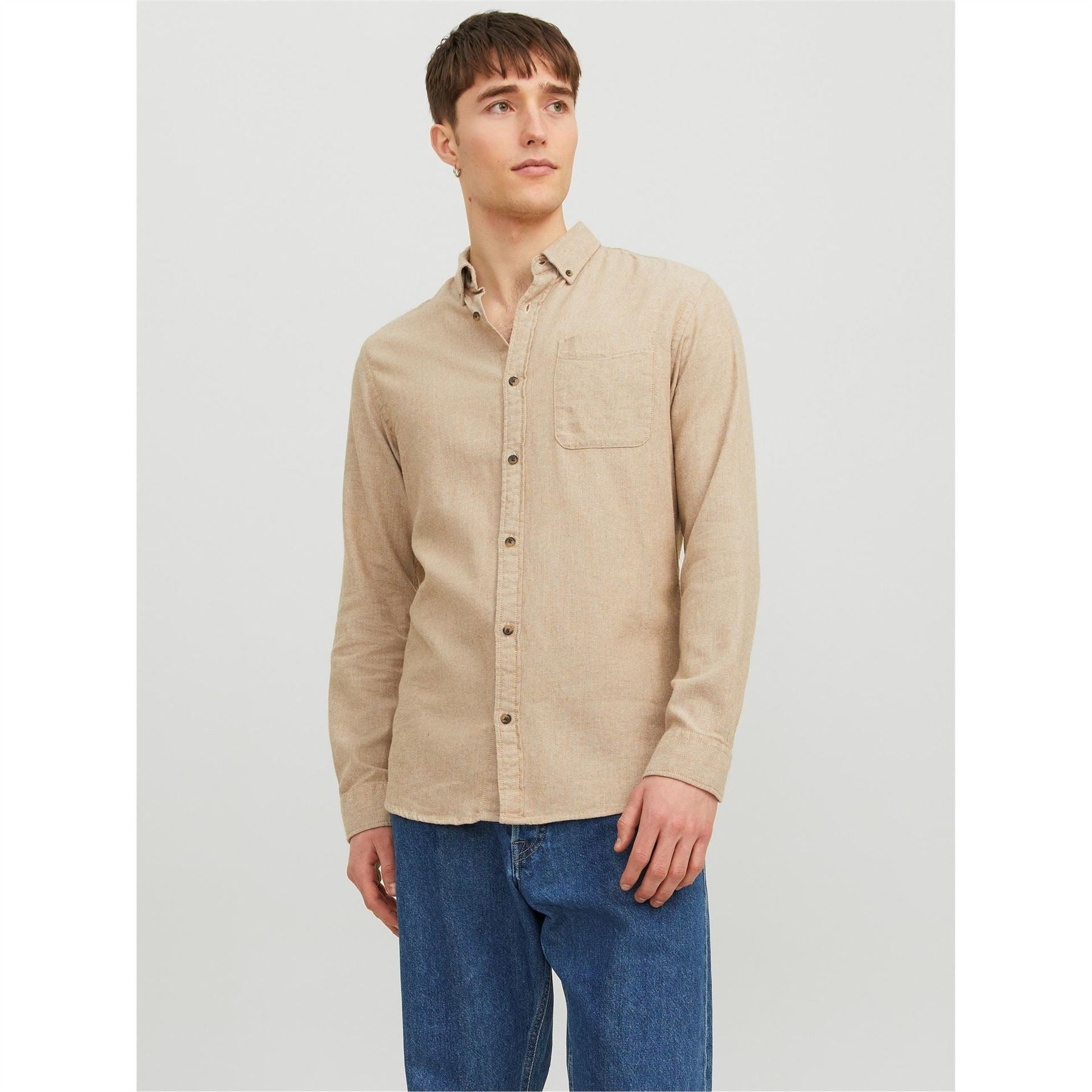 Jack and Jones Classic Regular Fit Long Sleeve Cuff Shirt