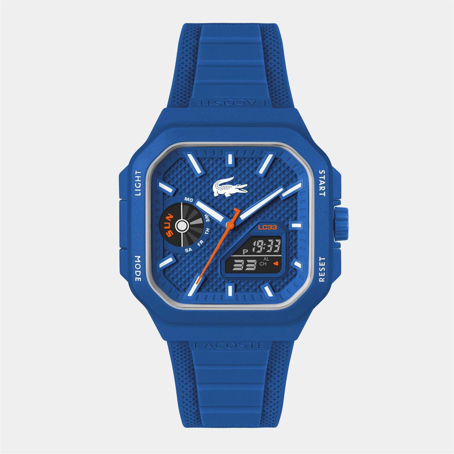 Lacoste Mens Lc33 Silicone Analog Digital Watch