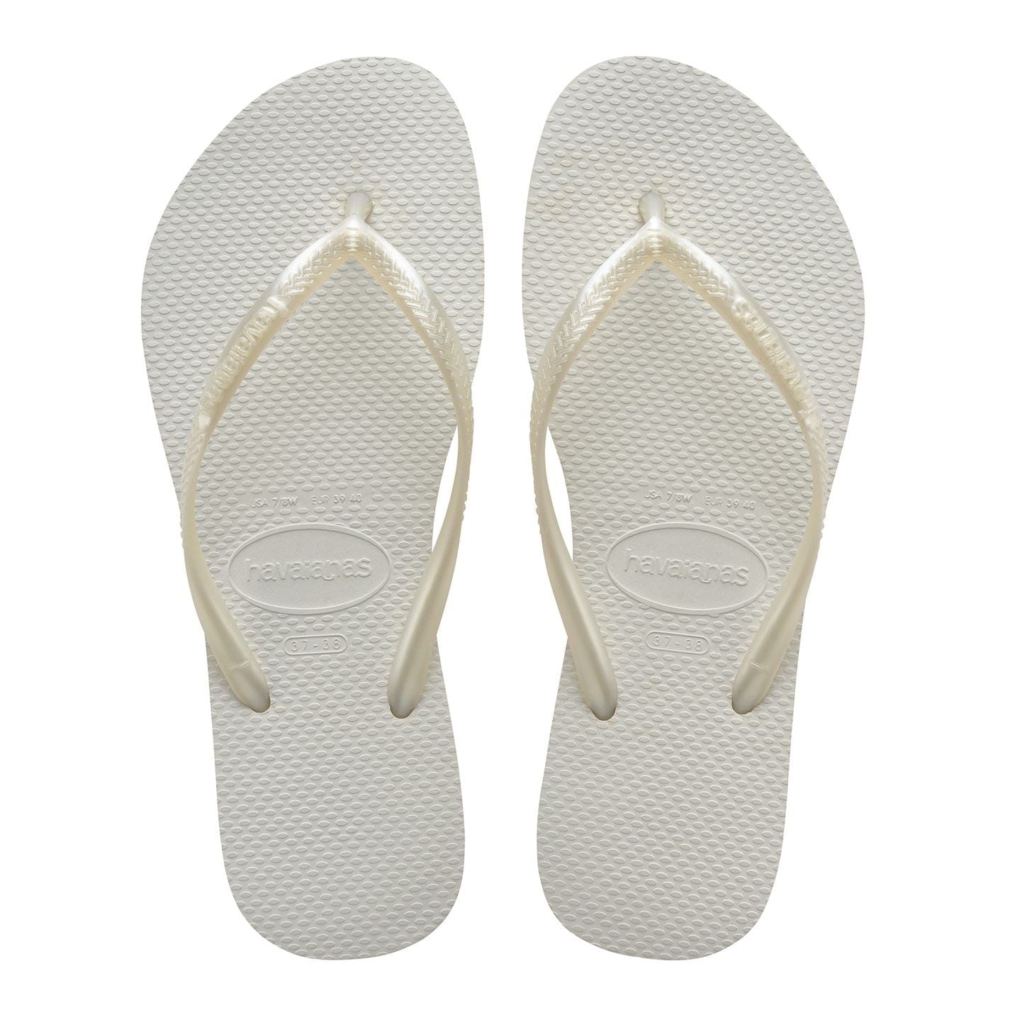 Havaianas Slim Textured Flat Heel Flip Flops