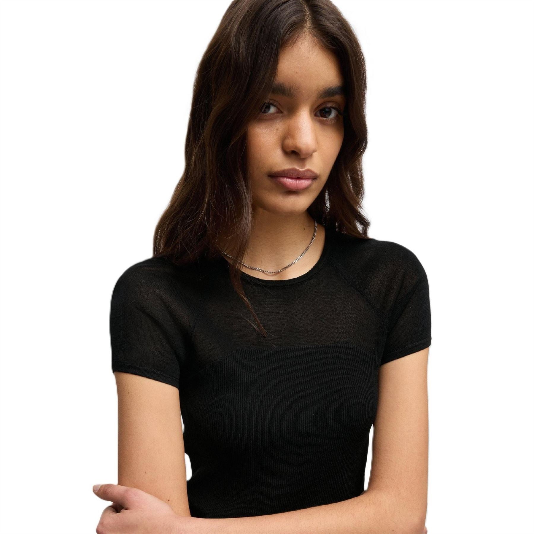 Hugo Slevetta Chain Crew Neck Raglan Sleeve Jersey T-Shirt