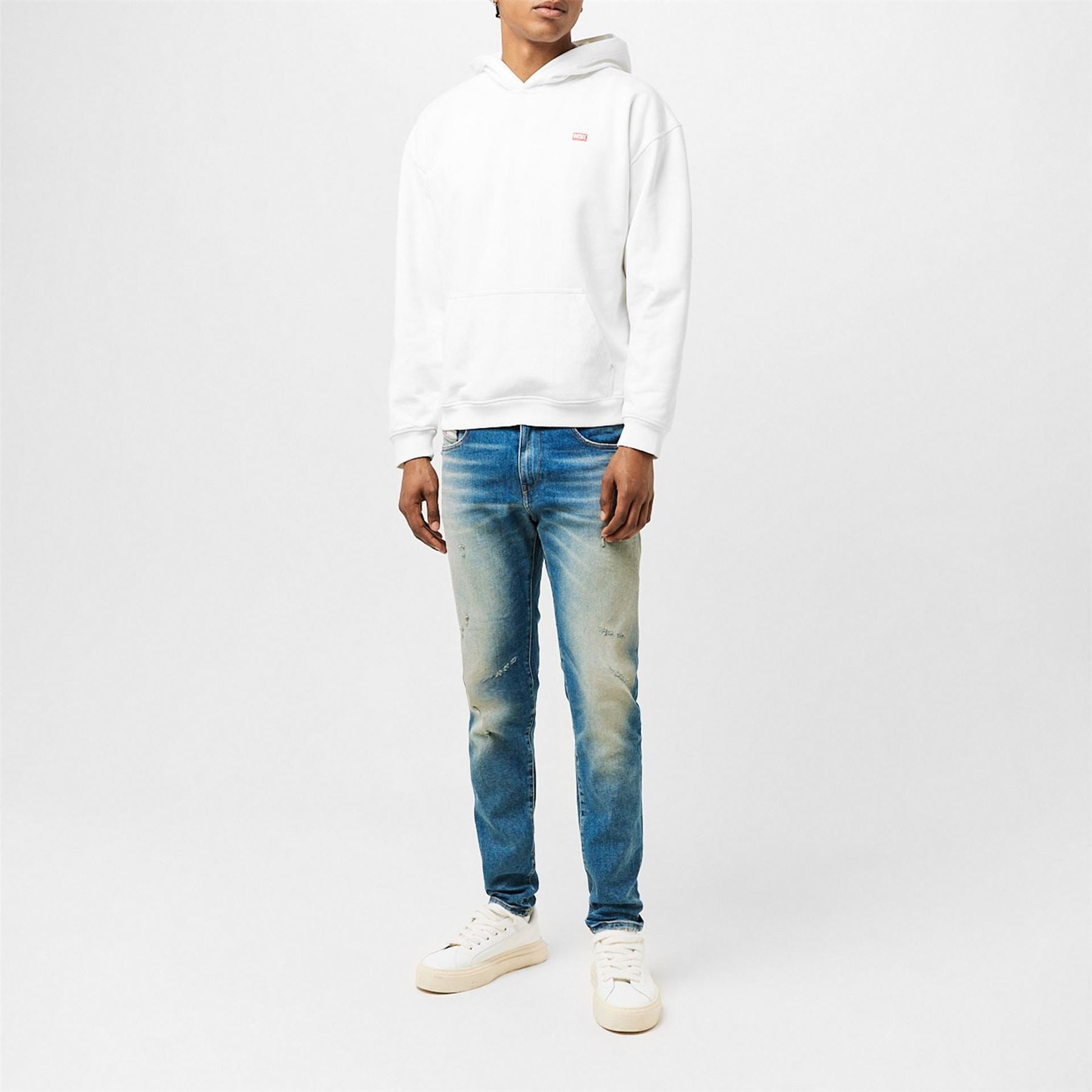 Diesel Boxt Hood Relaxed Fit Long Sleeve Sweatshirt