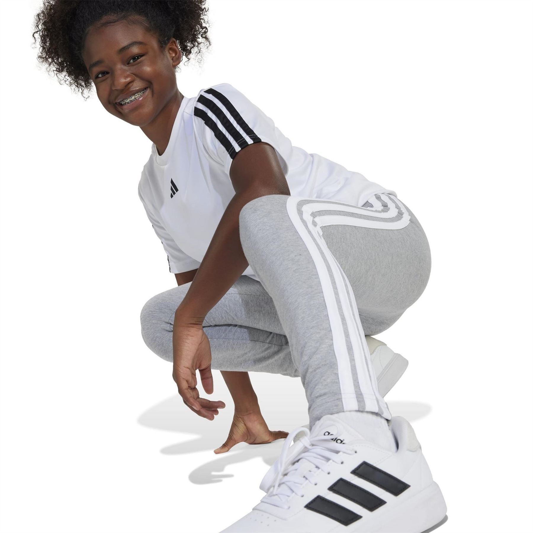 adidas Girls Essentials 3 Stripes Leggings