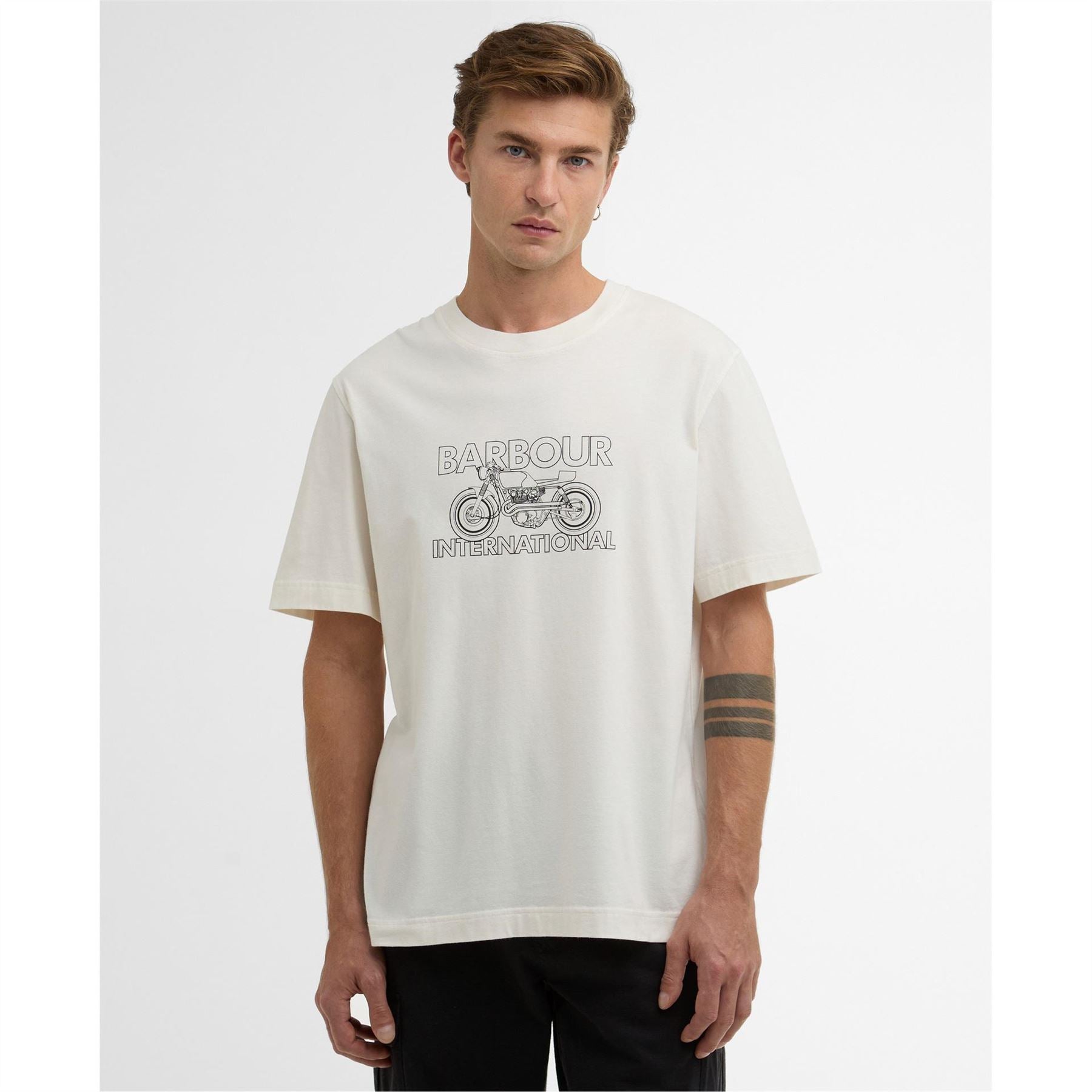 Barbour International Cowl Motorbike Graphic T-Shirt