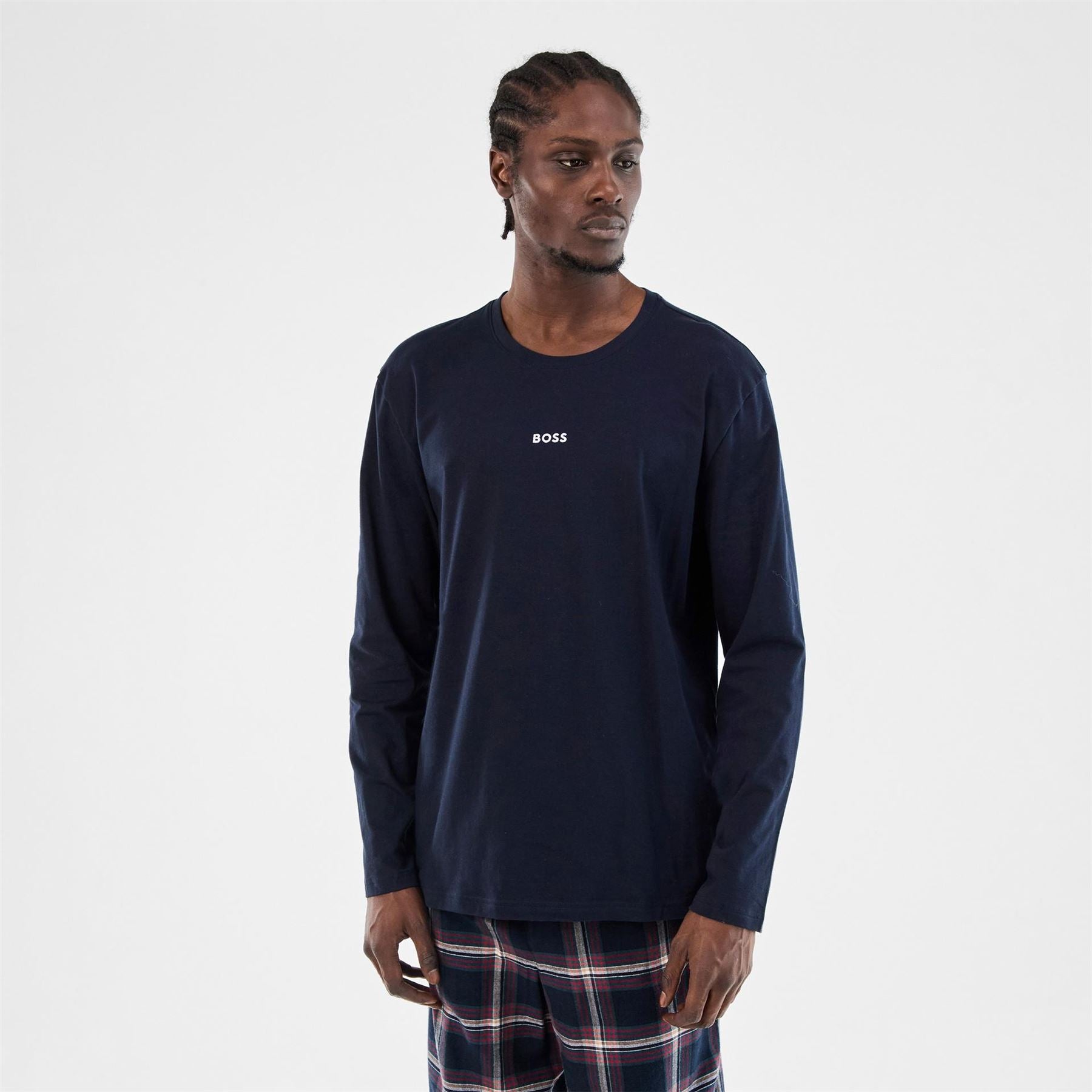 Boss Holiday Set Cotton Long Sleeve Pyjama Set