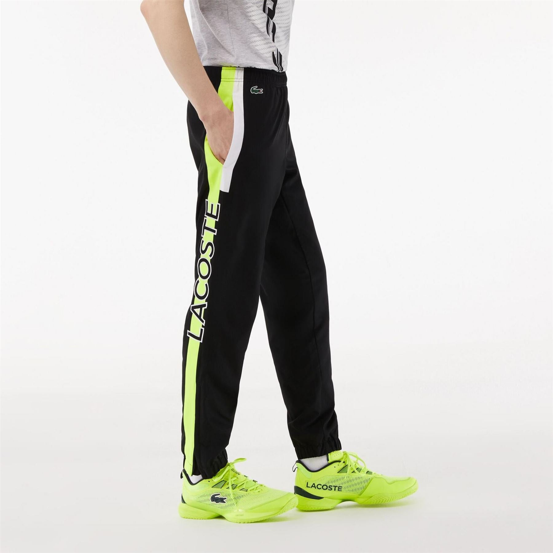 Lacoste Vertical Logo Color Block Slim Cut Track Pants