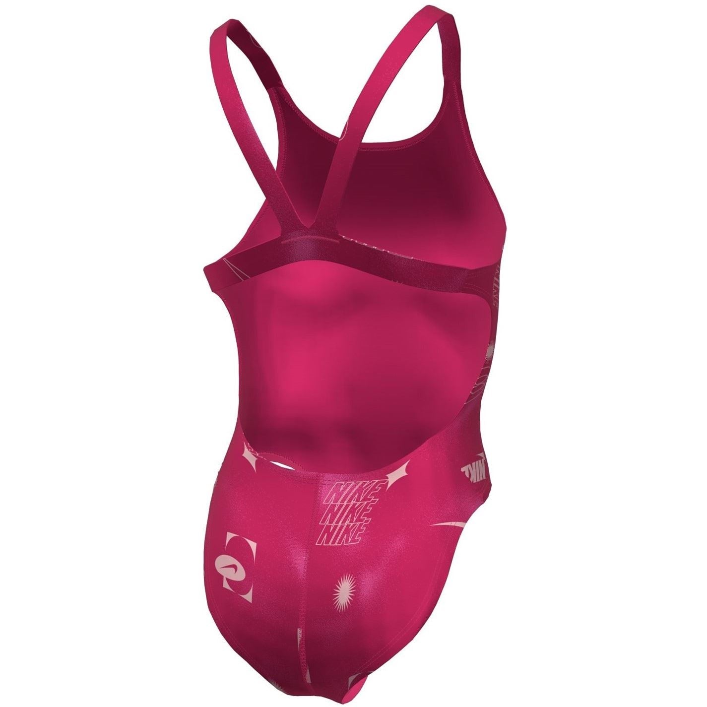 Nike Hydra Strong Fastback Abstract Patterned One-Piece Swimsuit