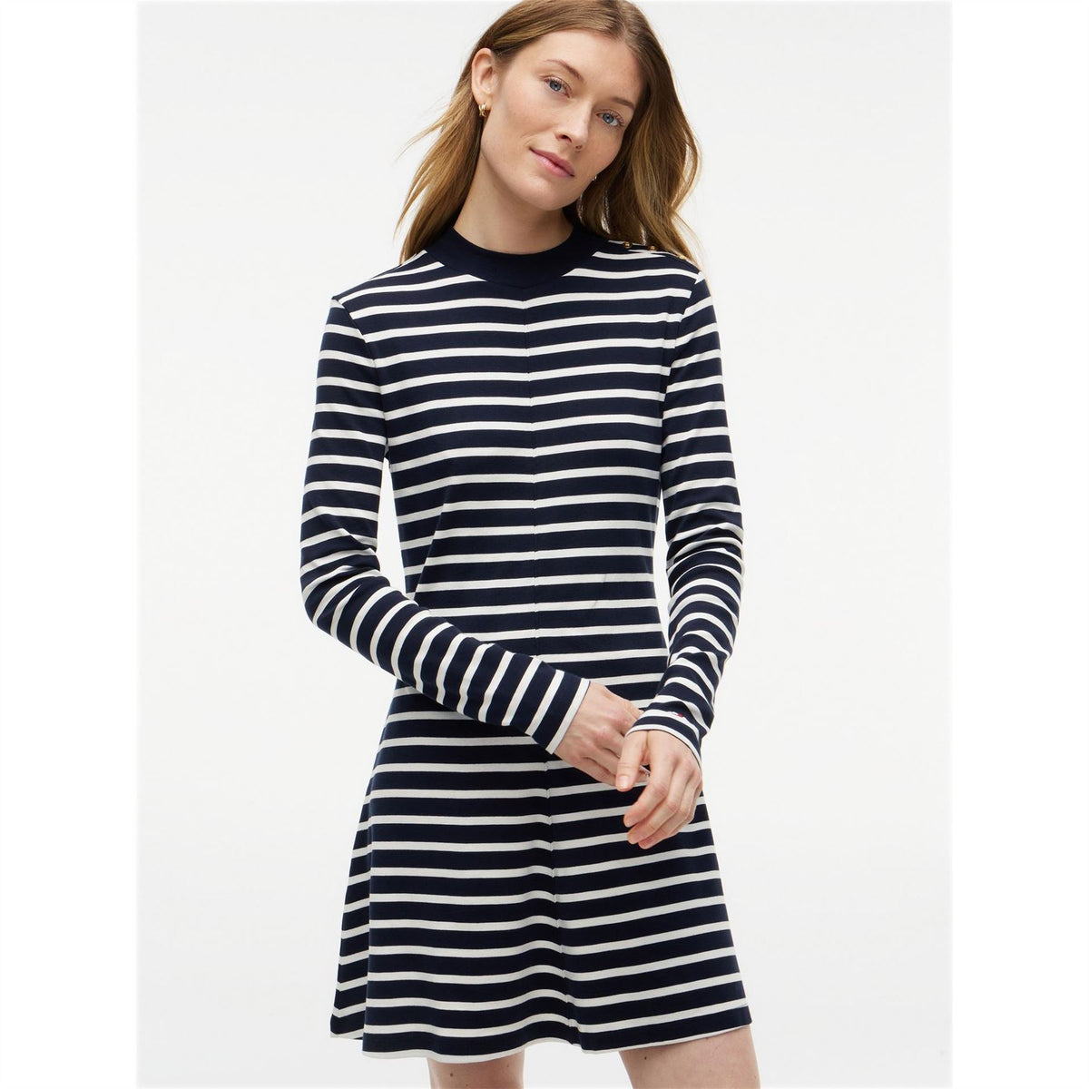 Tommy Hilfiger Cody Long Sleeve Crew Neck Slim Fit Skater Dress