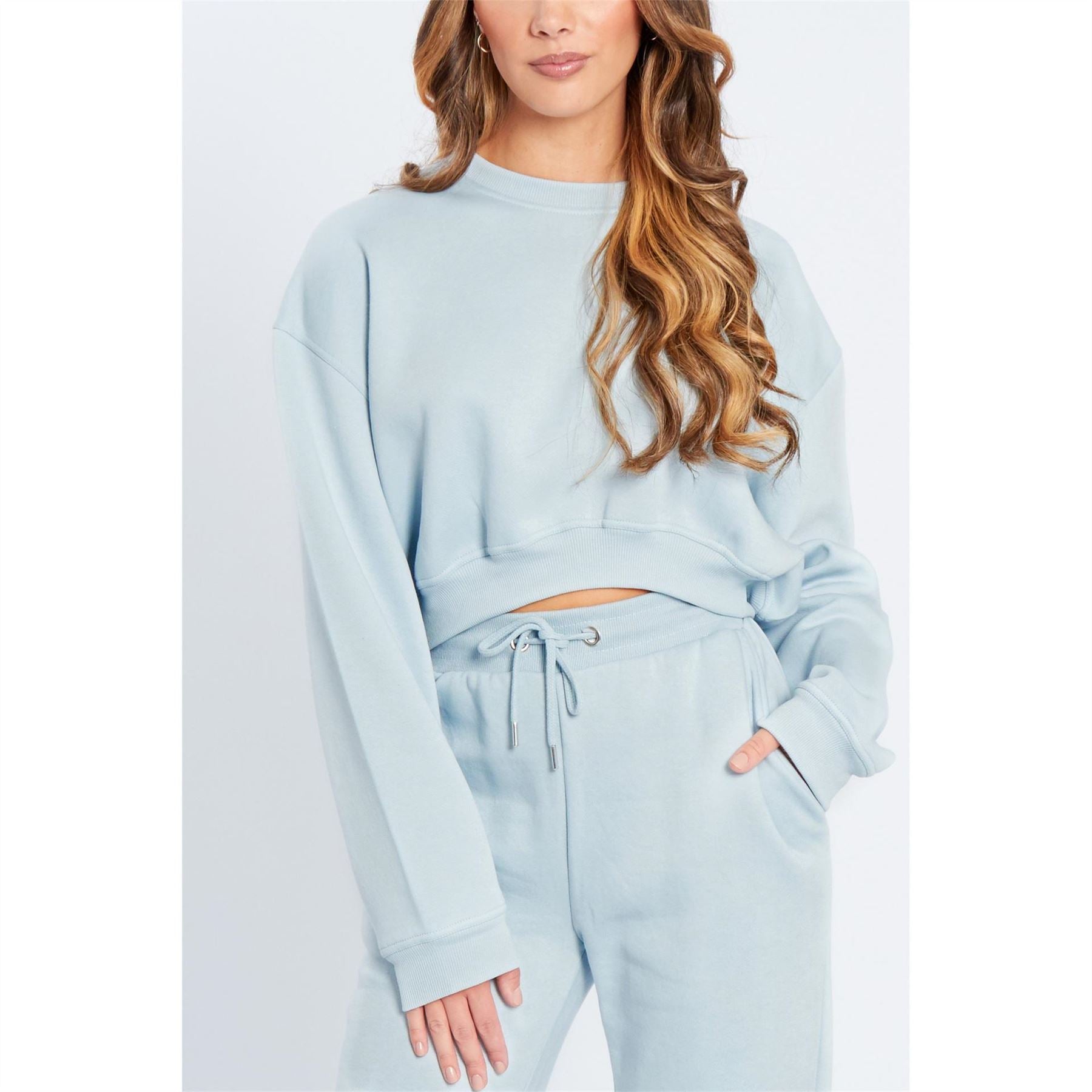 Be You Cropped Crew Neck Relaxed Fit Sweatshirt