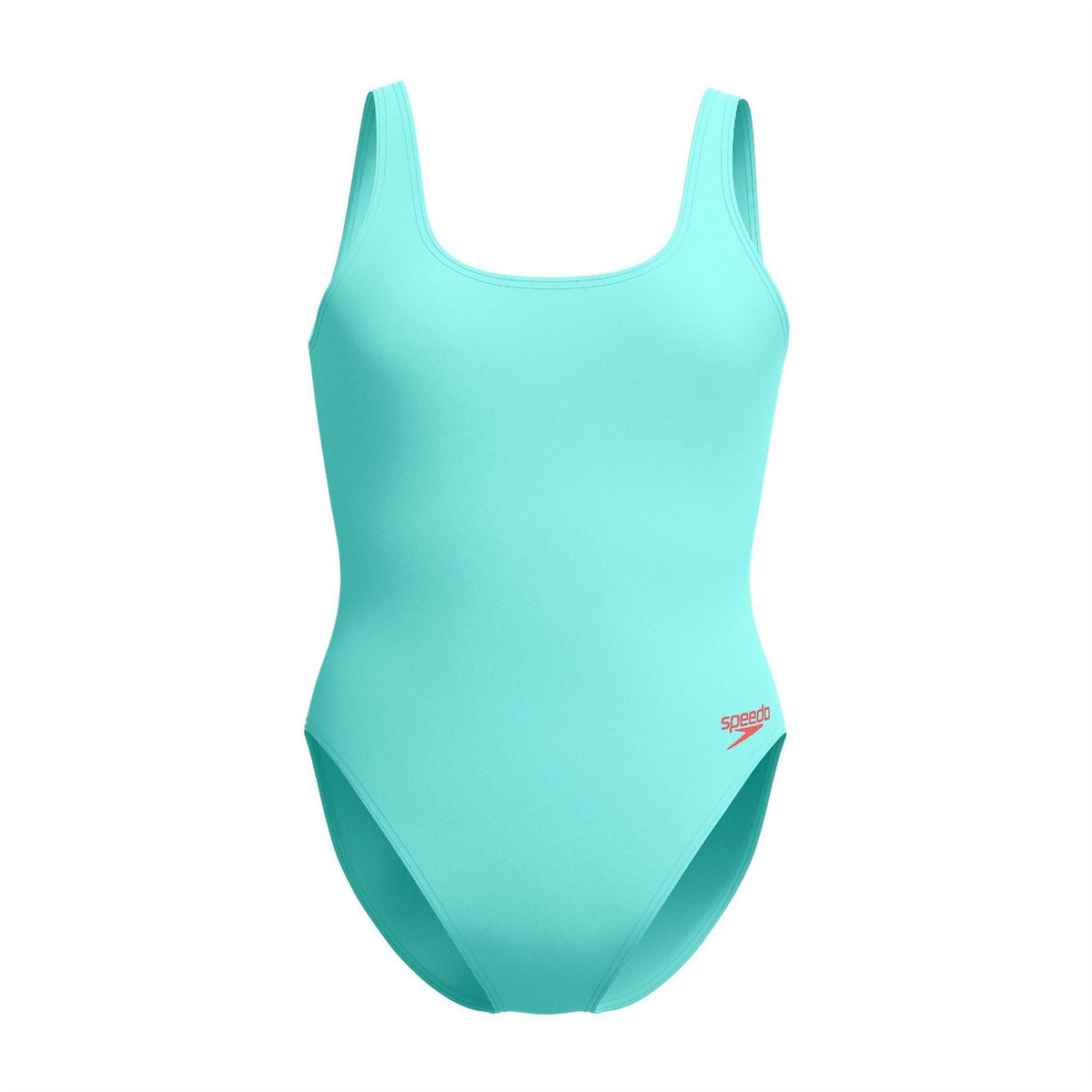 Speedo Textured Deep U Back High Leg One Piece Swimsuit