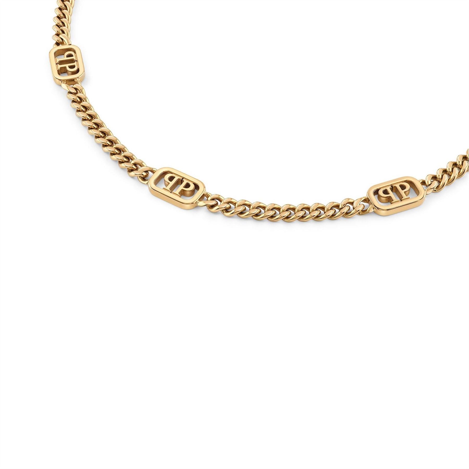Philipp Plein Plein Lettering Chain Necklace