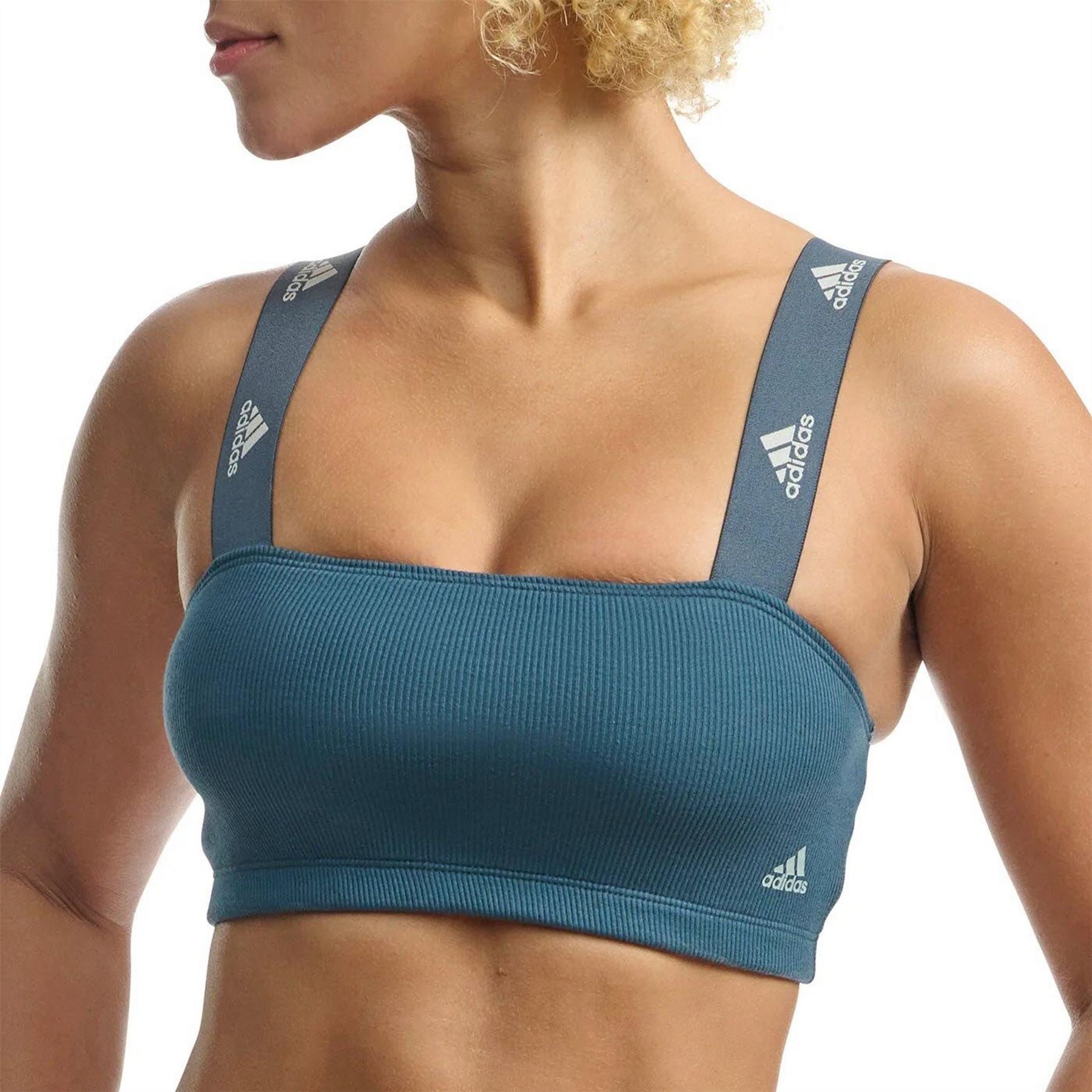 adidas Ribbed Bandeau Strapless Bra