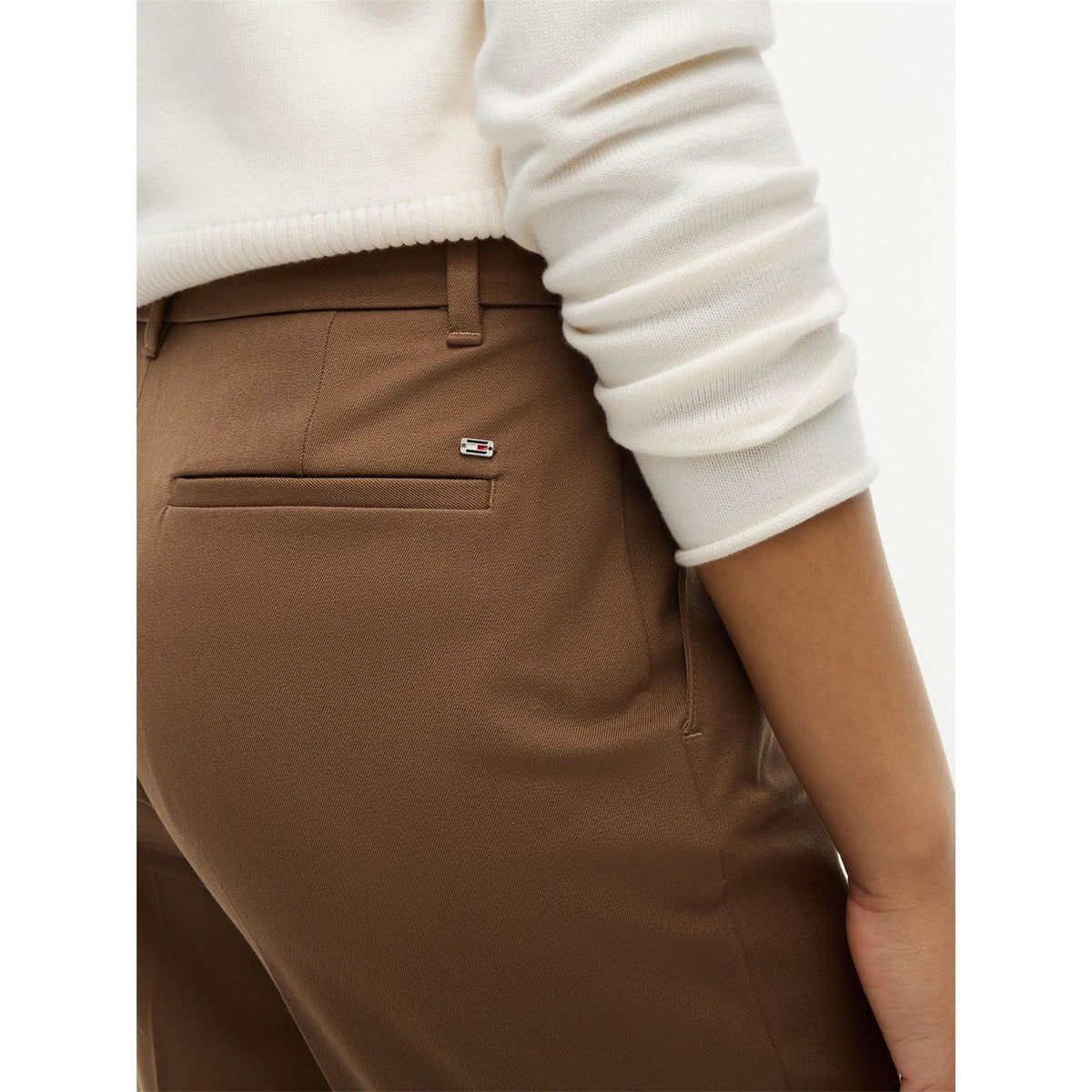 Tommy Hilfiger Gabardine Solid Patterned Tapered Five Pocket Chinos