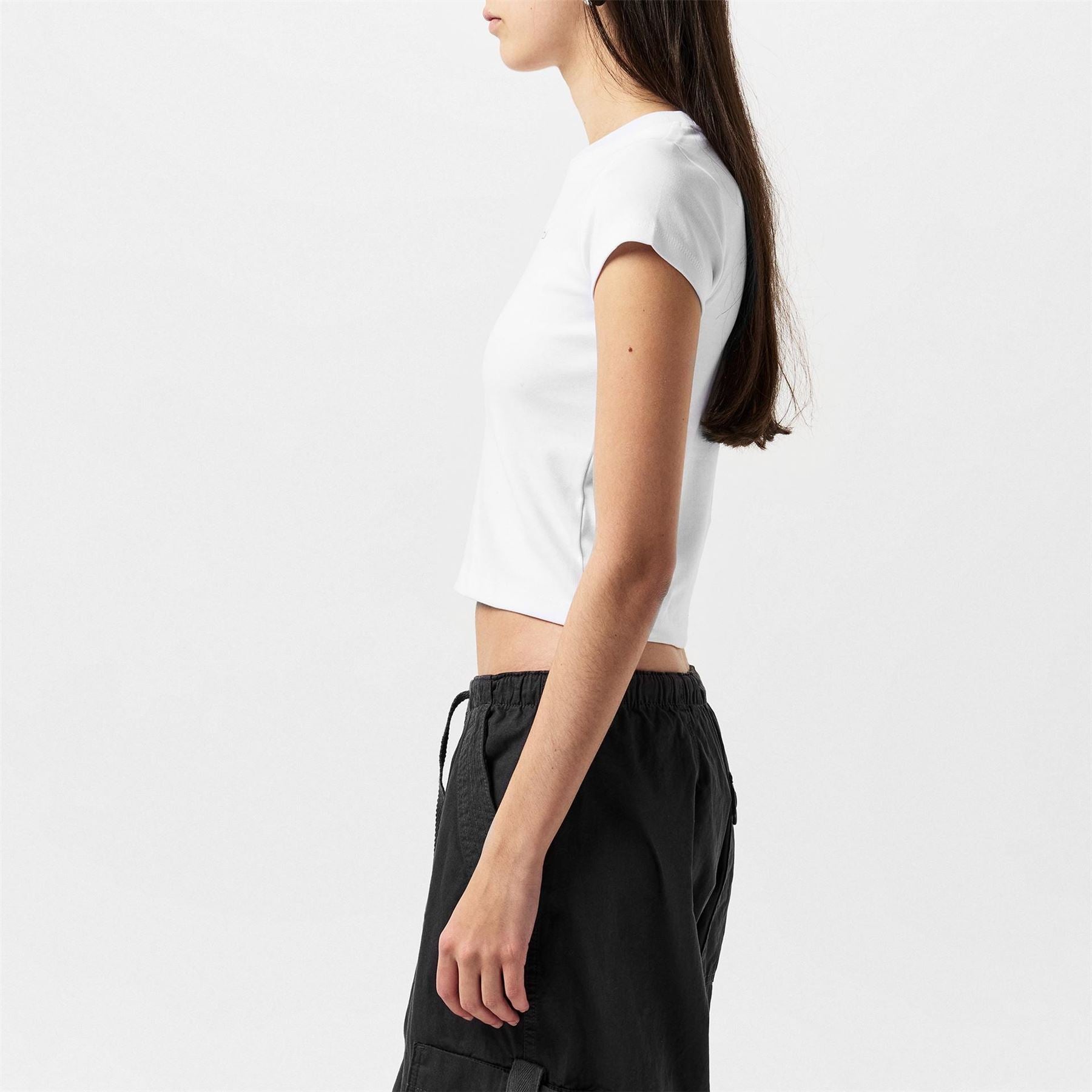 FCUK Cropped Crew Neck Short Sleeve T-Shirt