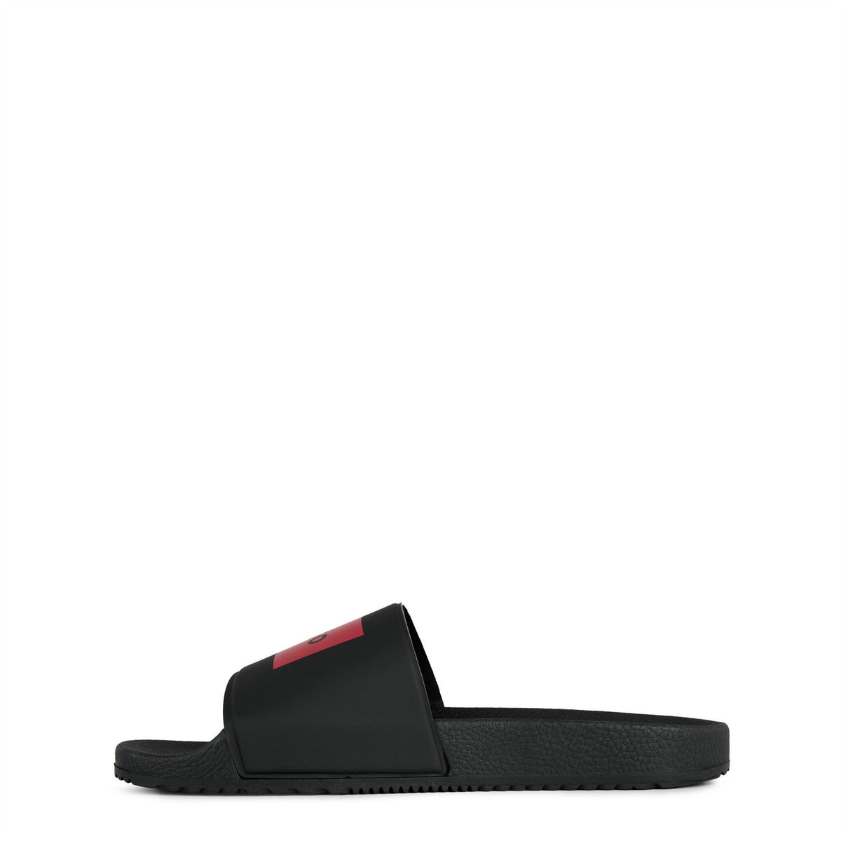 Hugo Logo Print Open Toe Slides