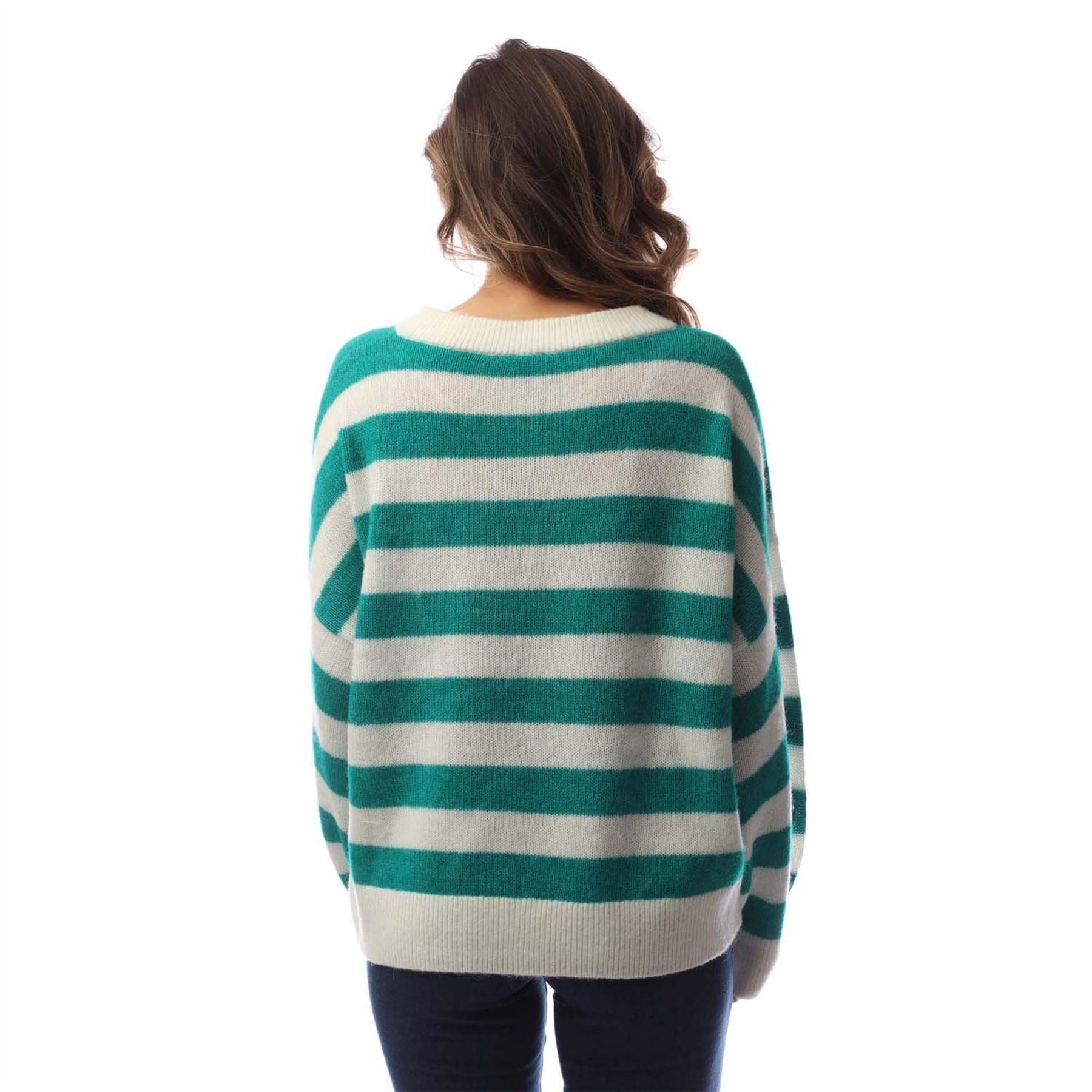 Boss V-Neck Drop Shoulder Long Sleeve Relaxed Fit Sweater