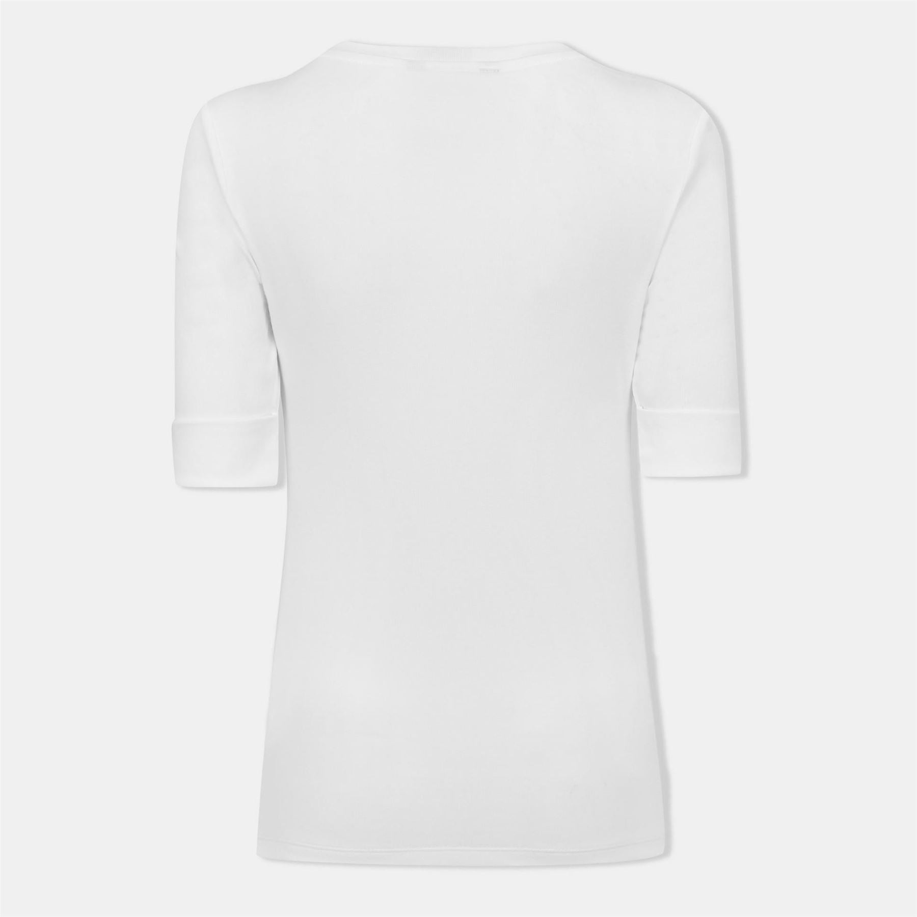 Lauren by Ralph Lauren Judy Slim Fit V-Neck Long Sleeve T-Shirt