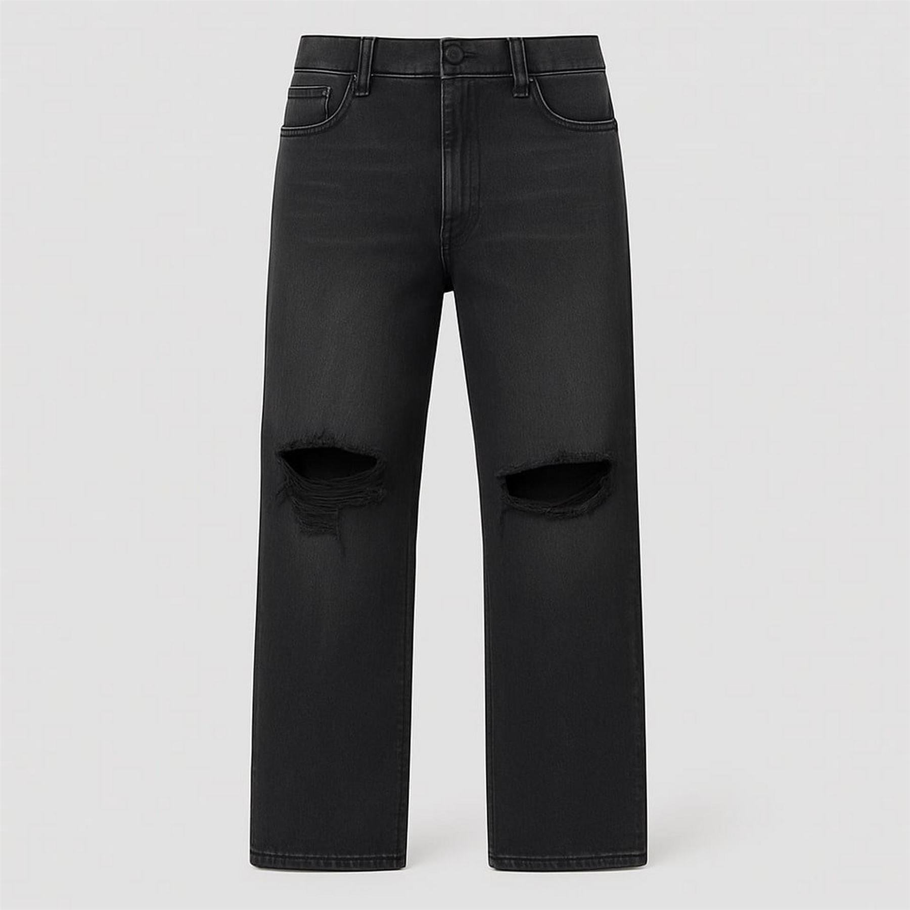 Firetrap Ripped Cotton Straight Leg Jeans