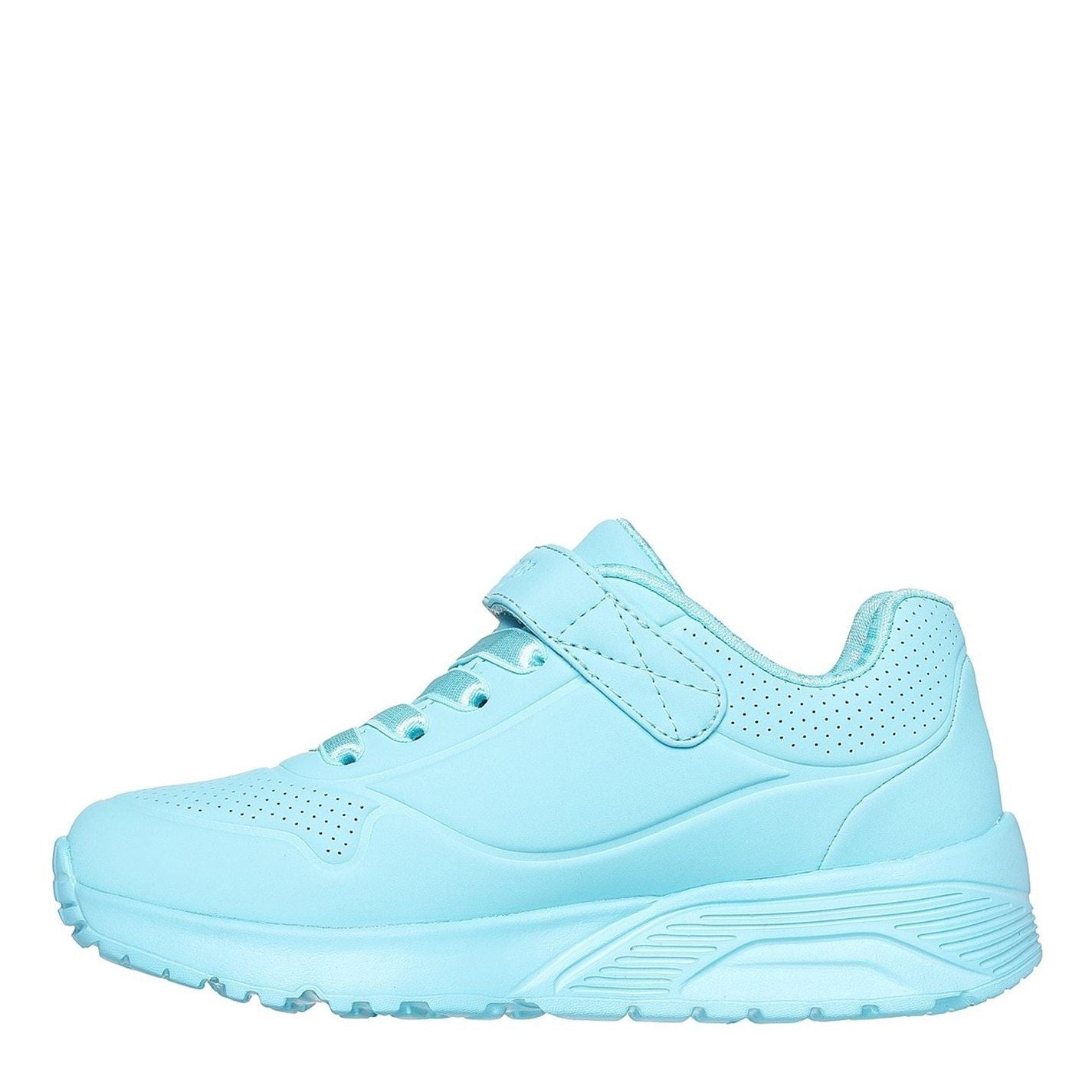 Skechers Duraleather W Metallic Heel Lace Up Low Top Trainers Girls
