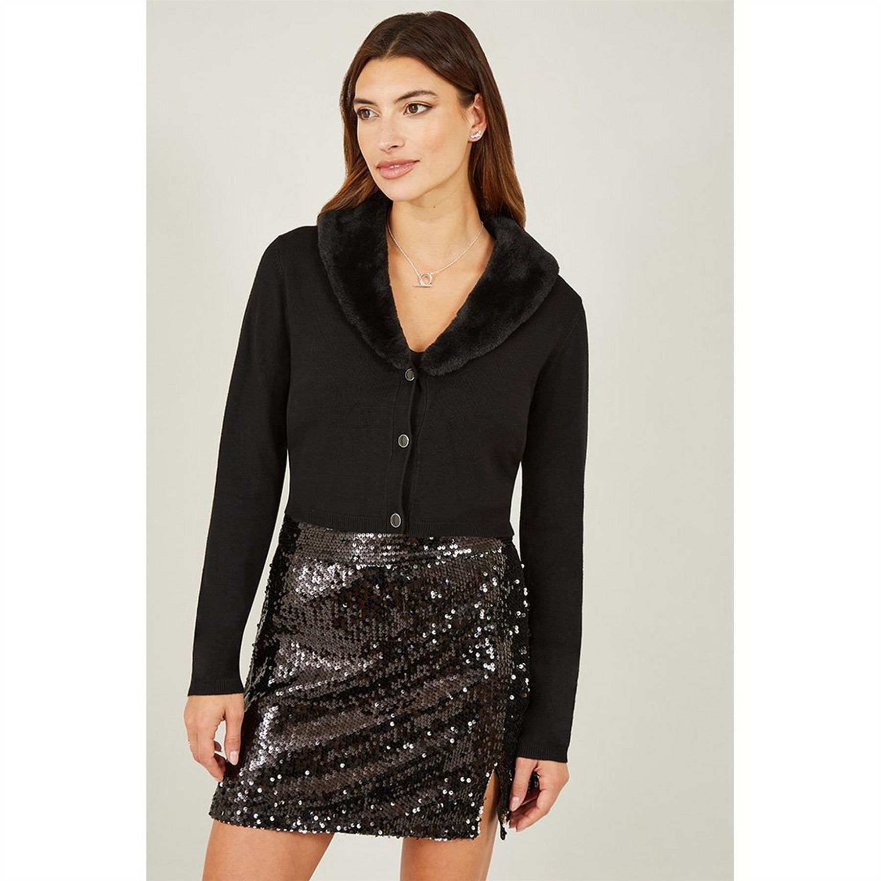 Yumi Bolero With Detachable Fur Collar