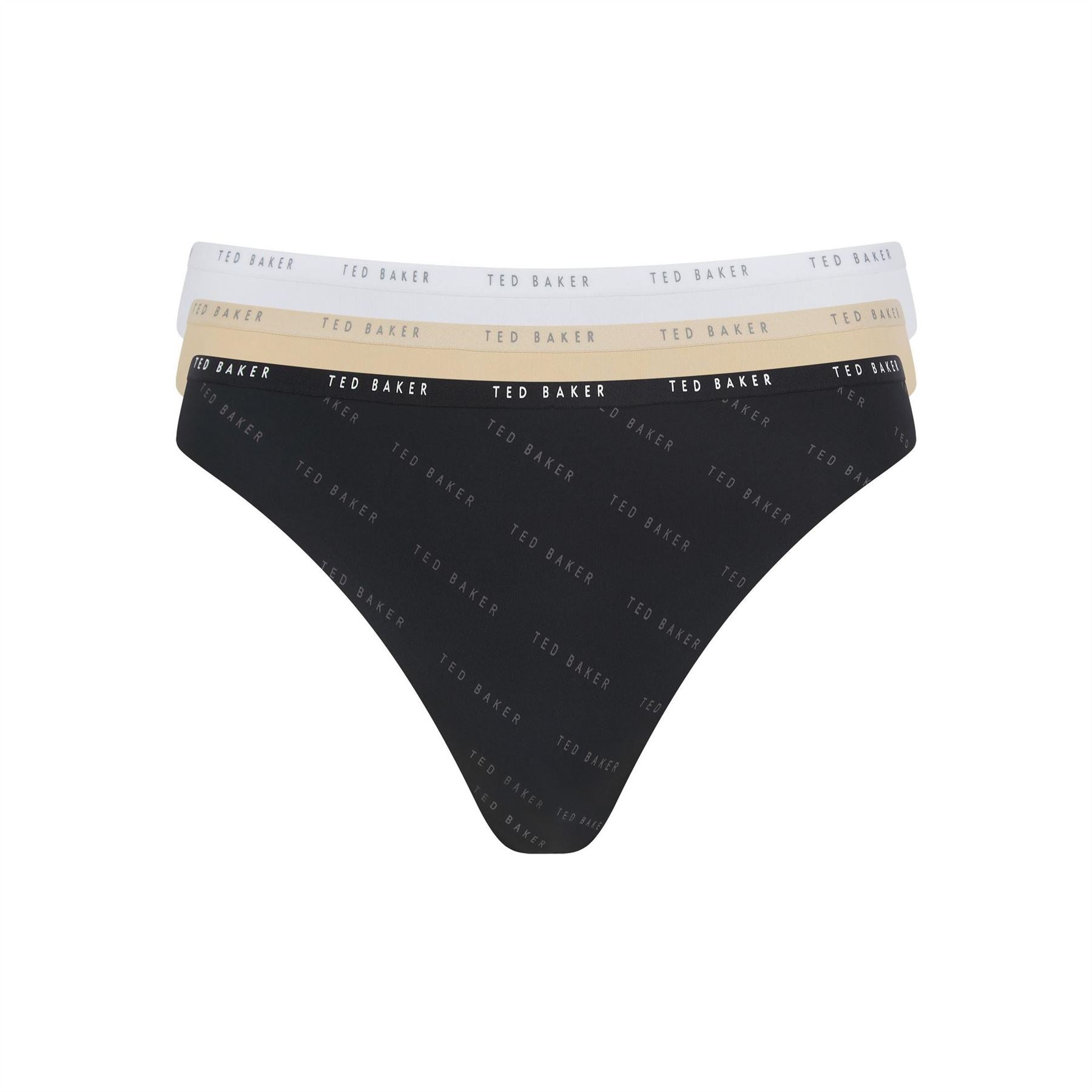 Ted Baker 3 Pack All Over Logo Thong