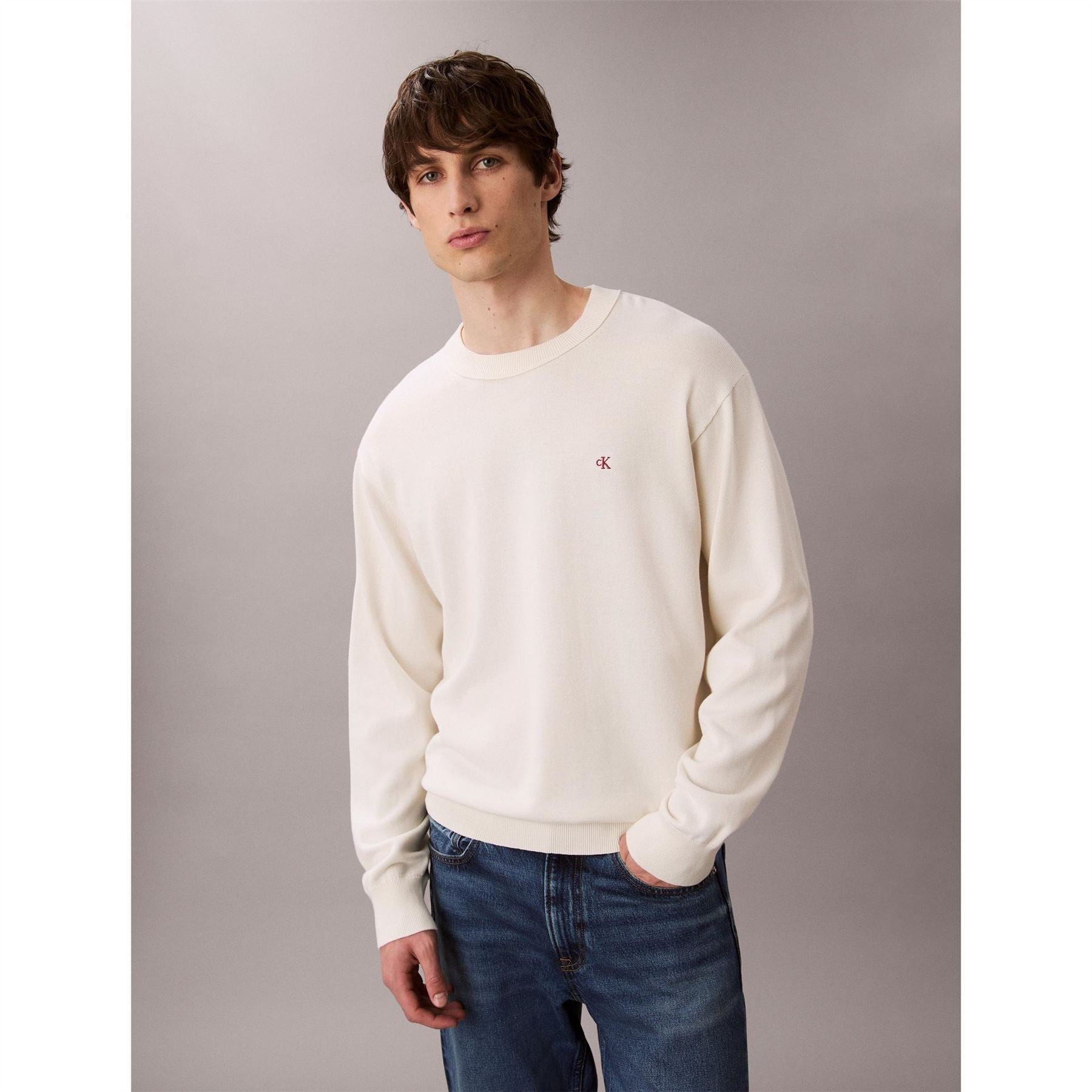 Calvin Klein Jeans Ckj Monogram Crew Neck Jumpers