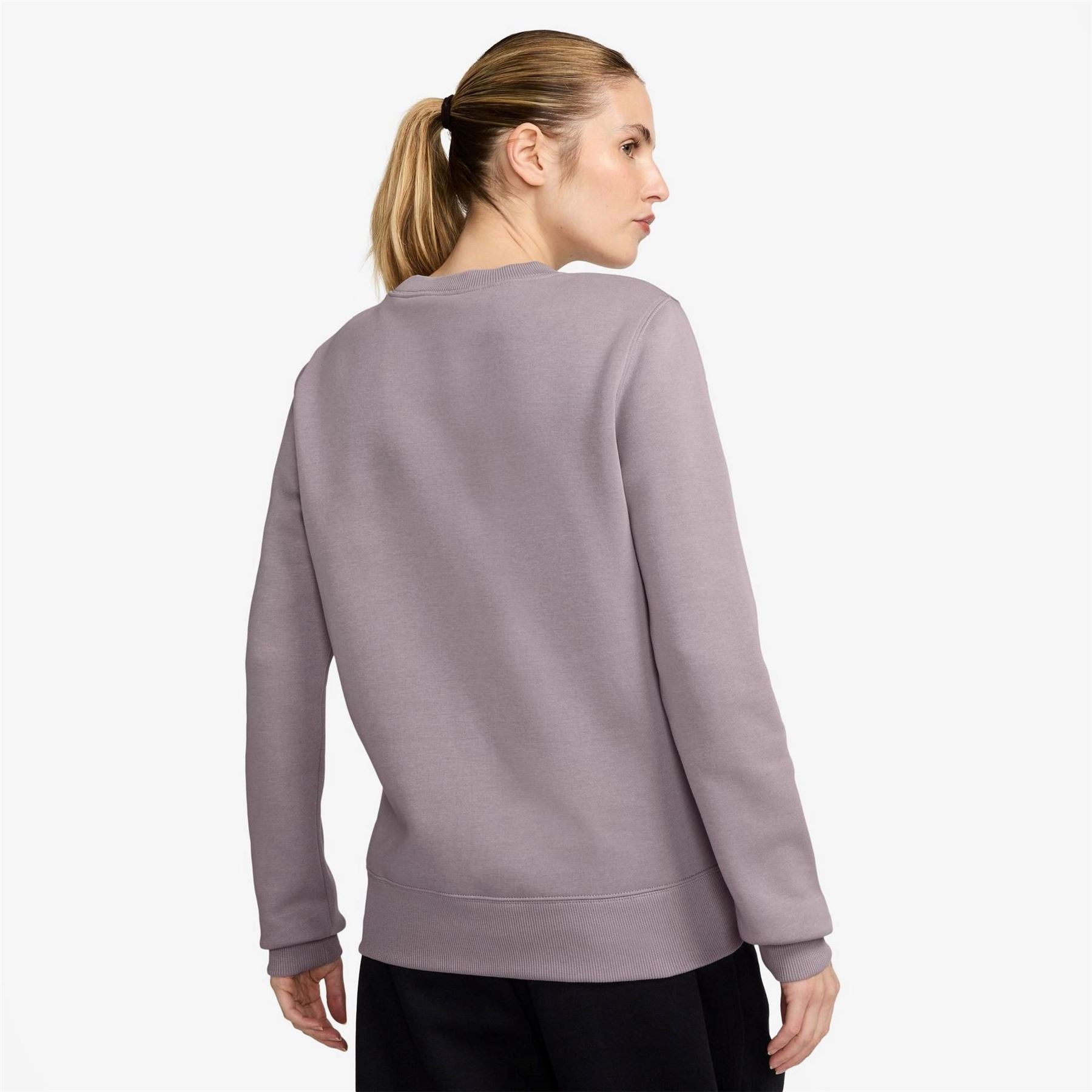 Nike Womens Phoenix Fleece Standard Logo Crew Neck Sweatshirt