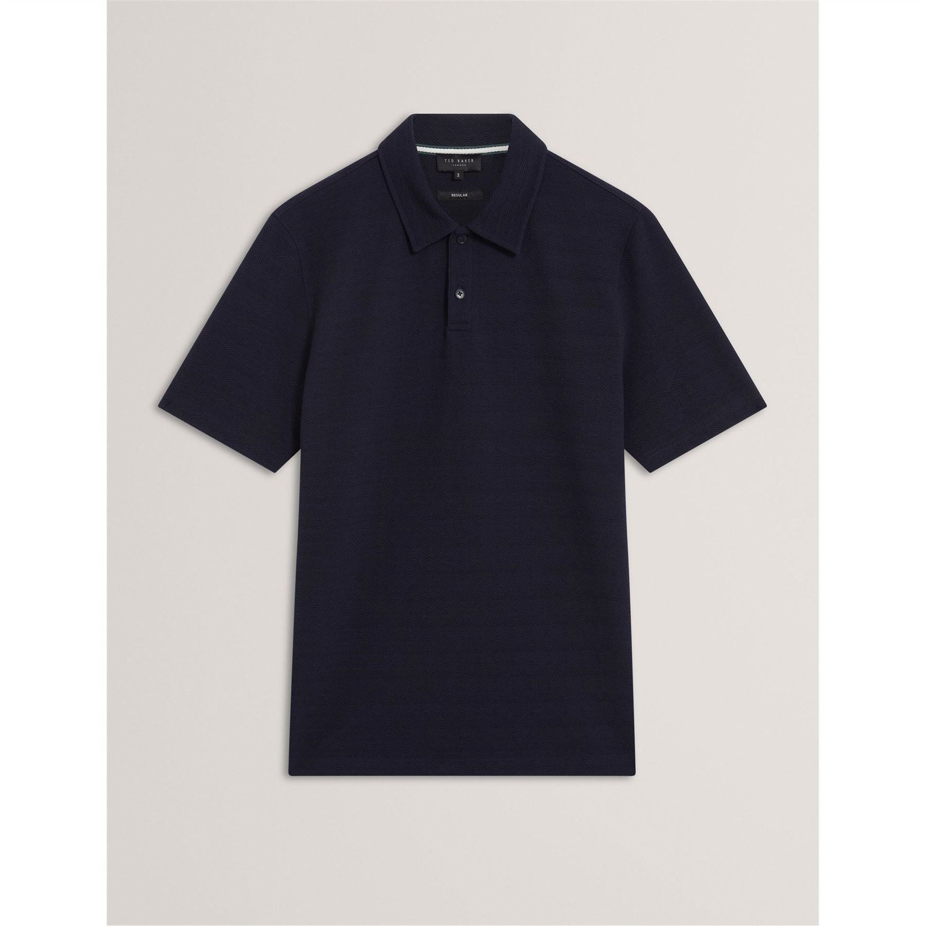 Ted Baker Textured Collared Neck Short Sleeve Polo Shirt