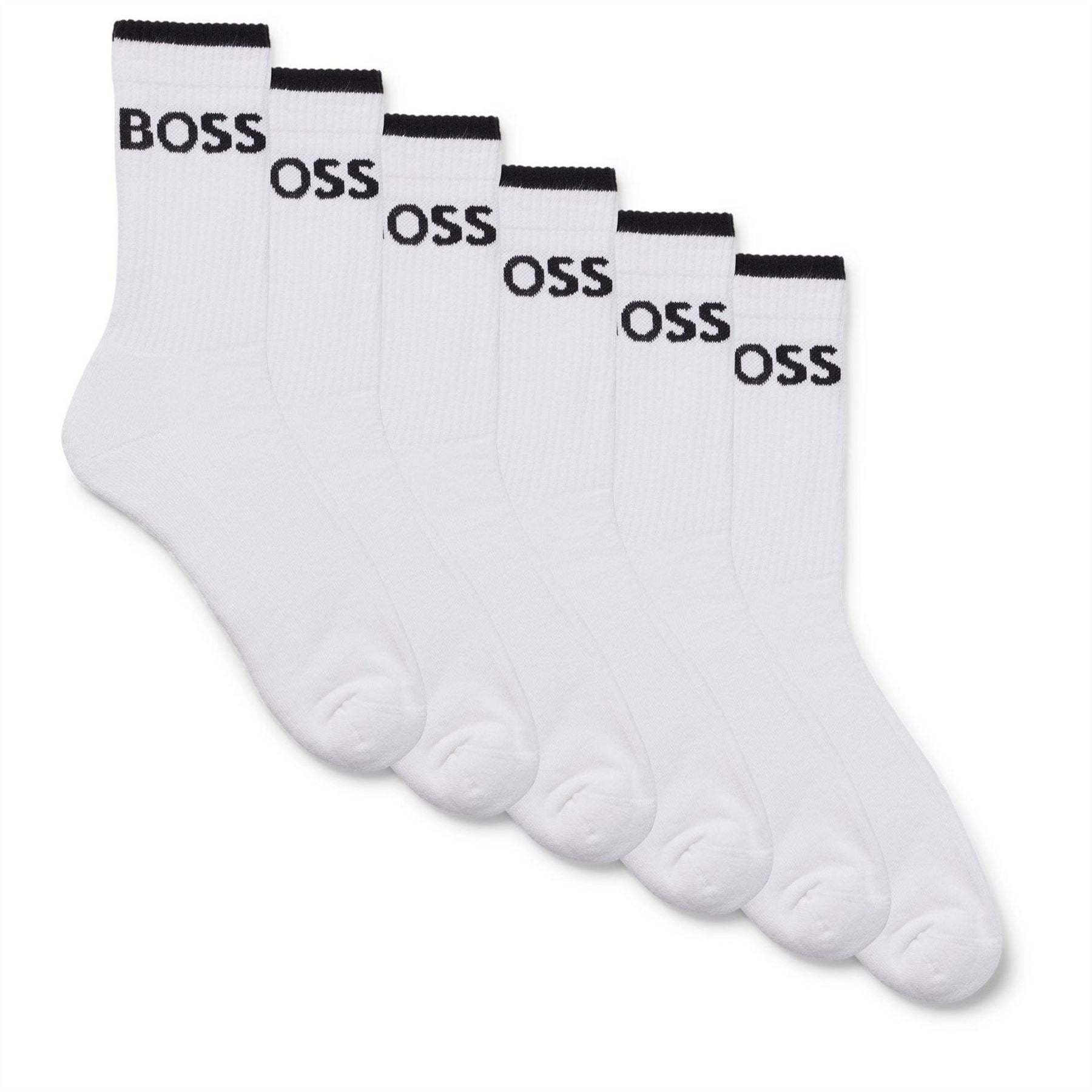 Boss Logo Print Crew Socks