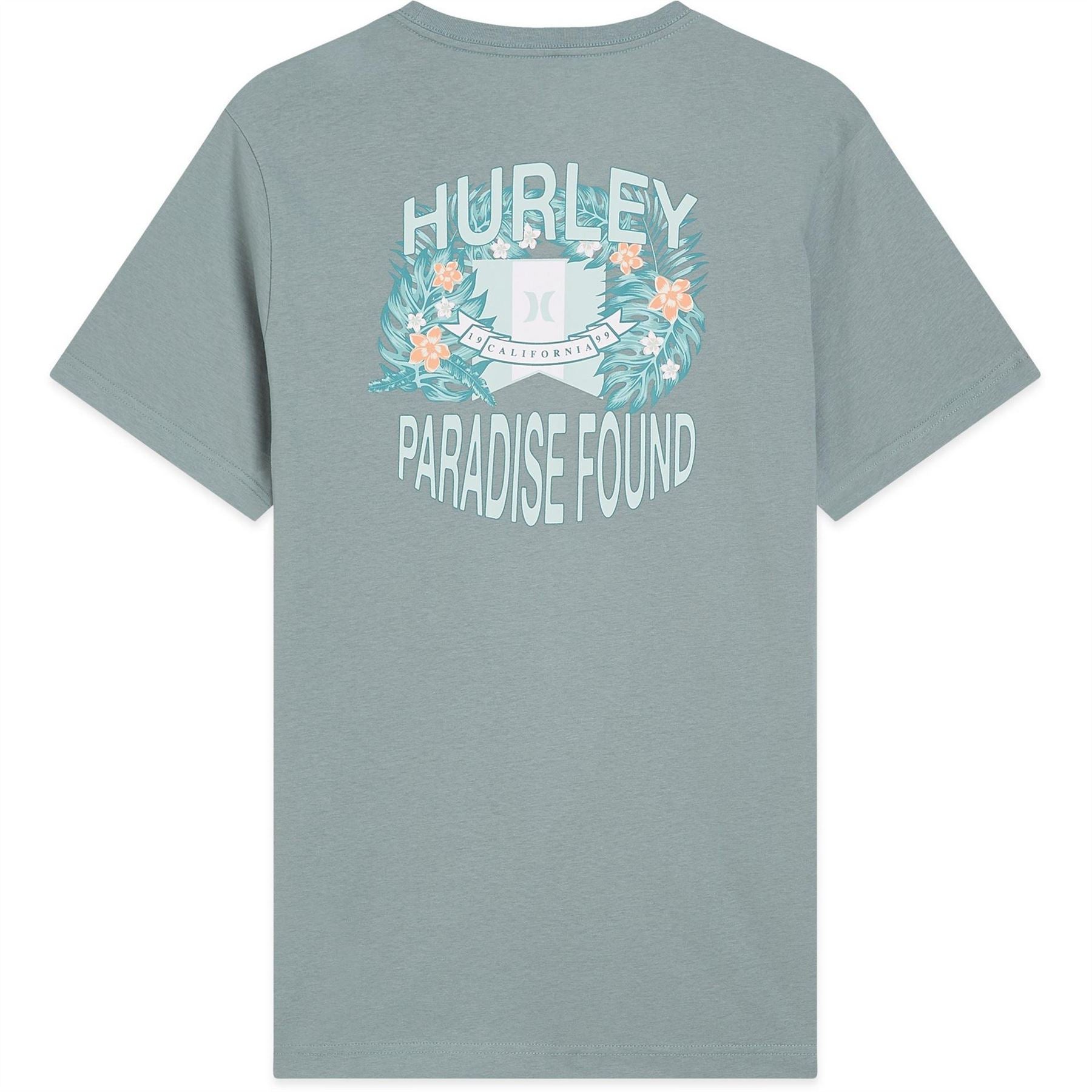 Hurley Paradise Printed Logo Crew Neck Short Sleeve T-Shirt