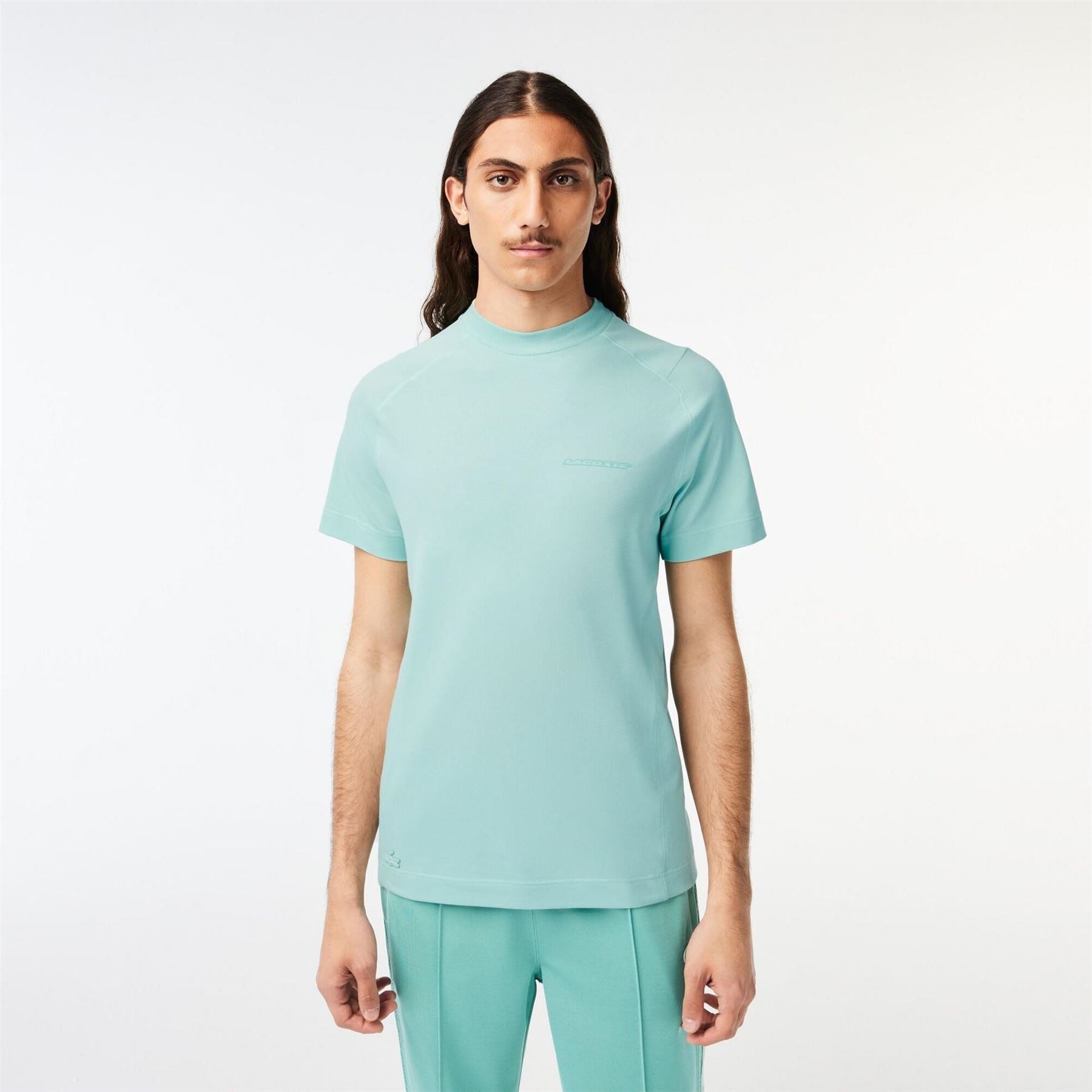 Lacoste Mock Neck Regular Fit Short Sleeve T-Shirt