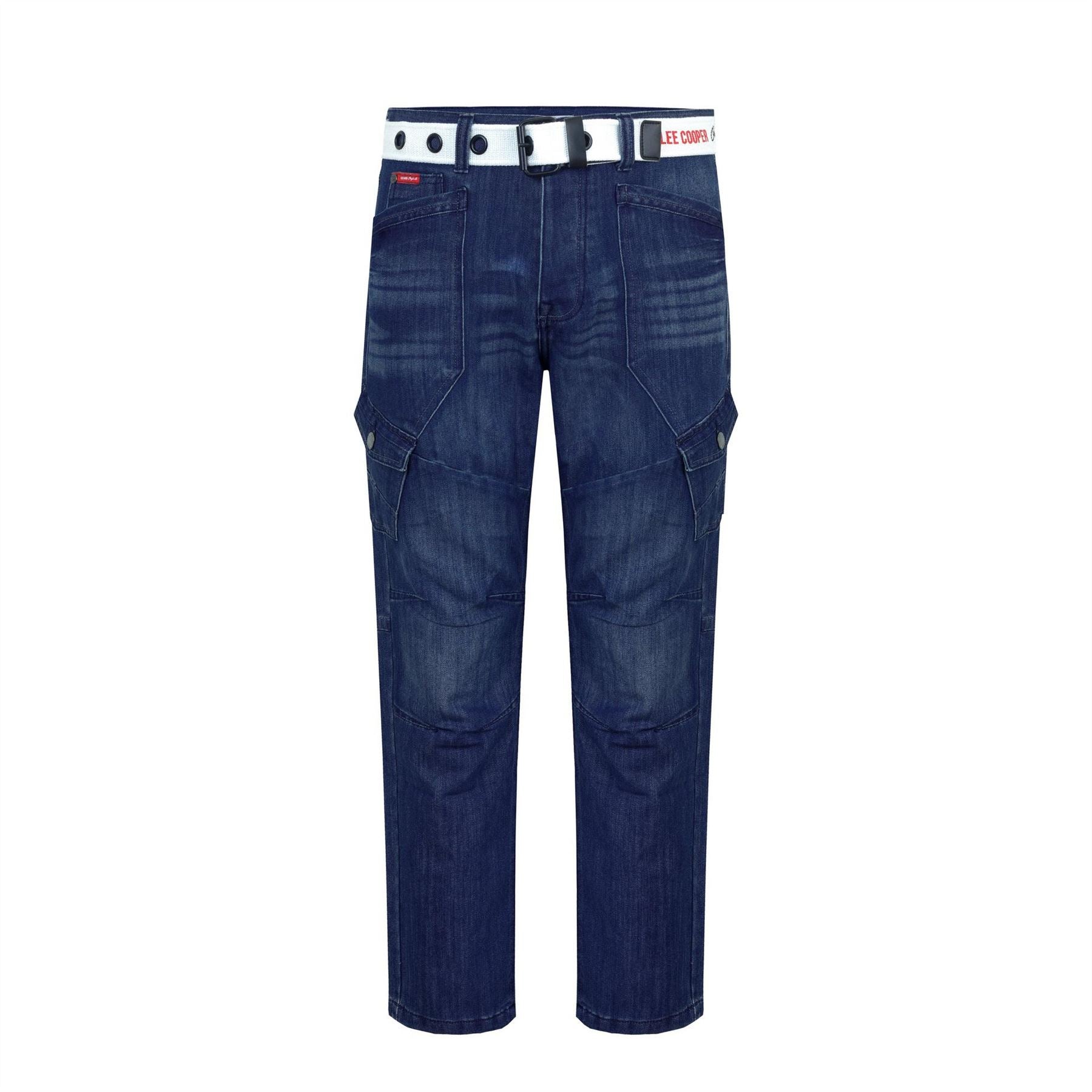 Lee Cooper Mens Belted Cargo Jeans