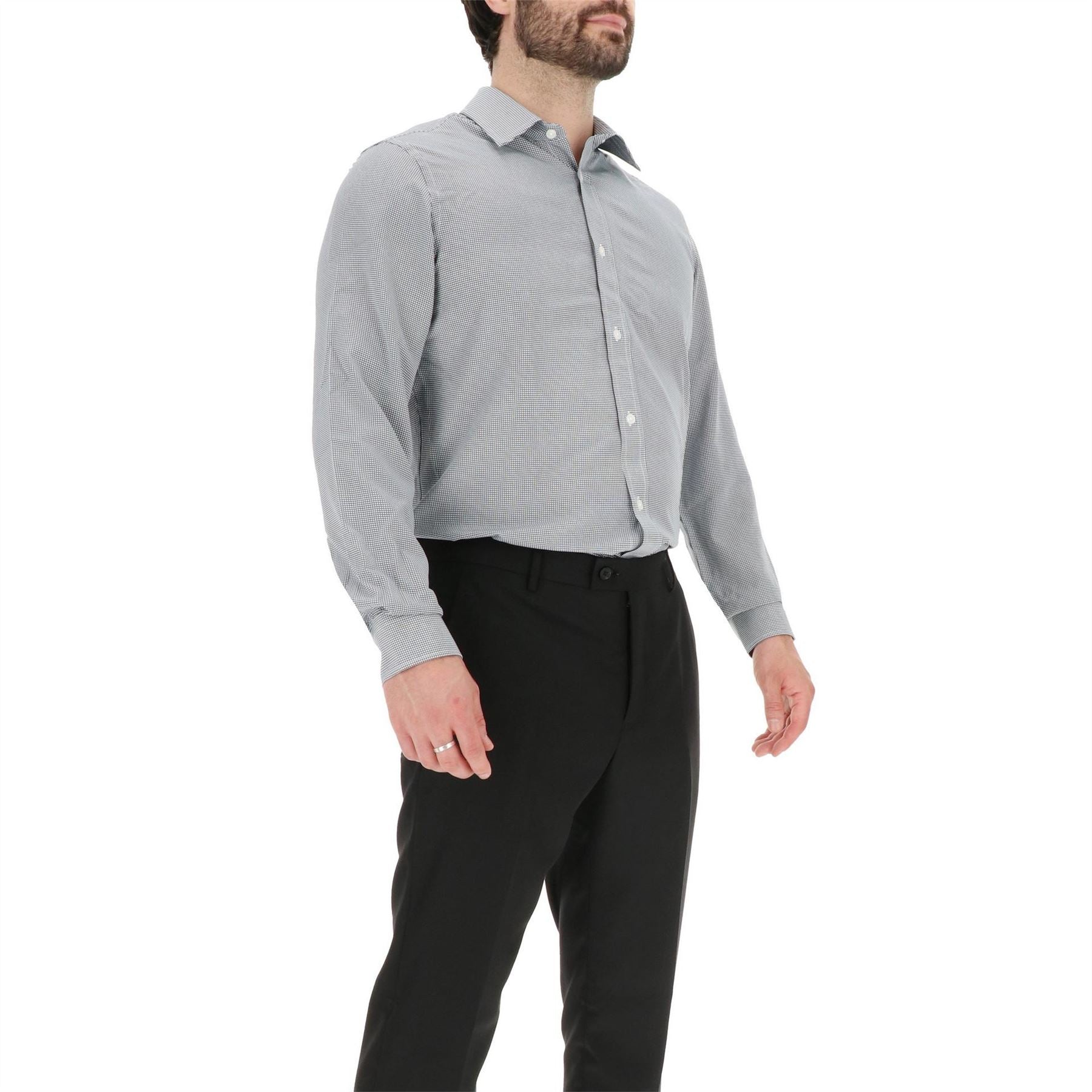 Scotch and Soda Collared Neck Point Collar Long Sleeve Shirt