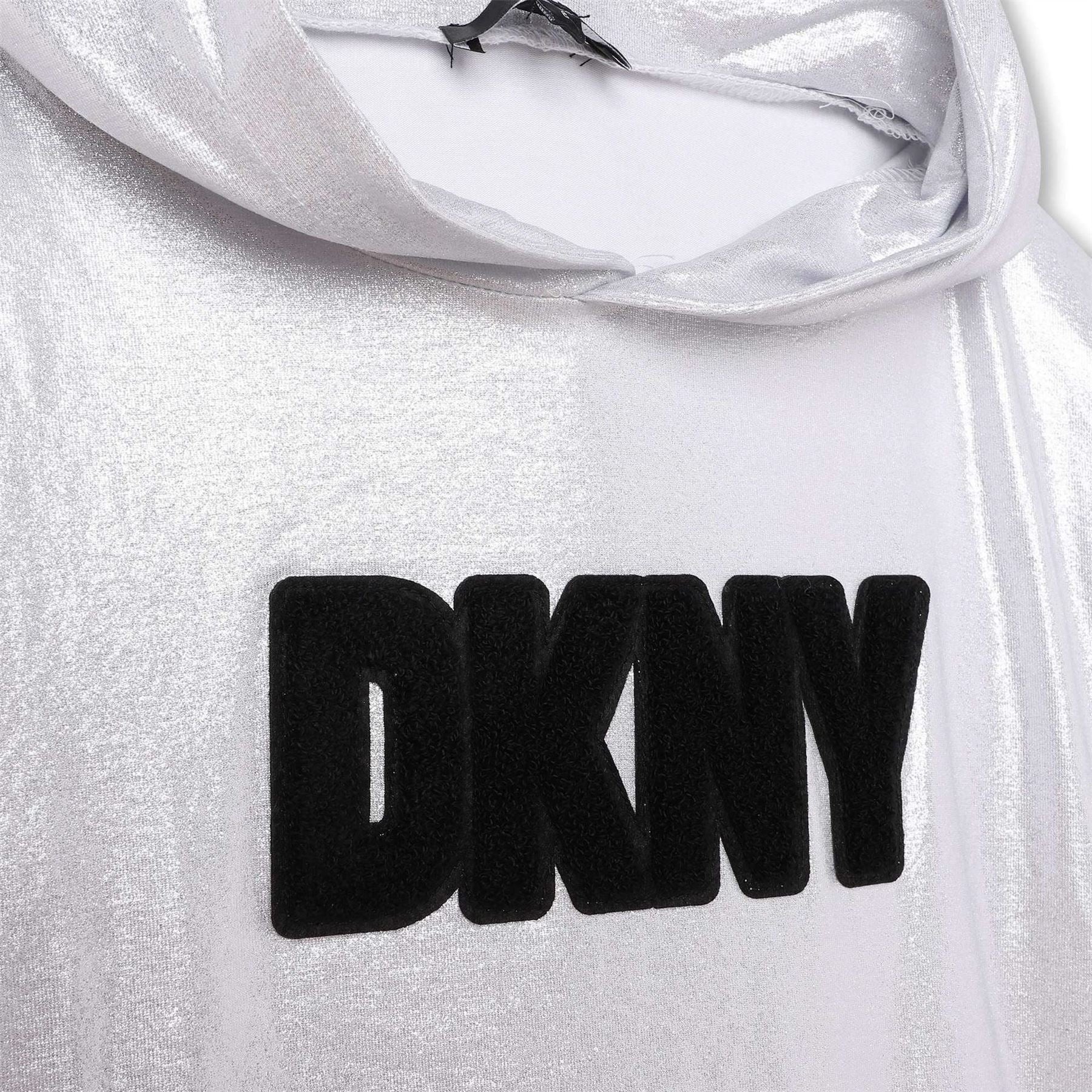 DKNY Hooded Mini Sweatshirt Dress