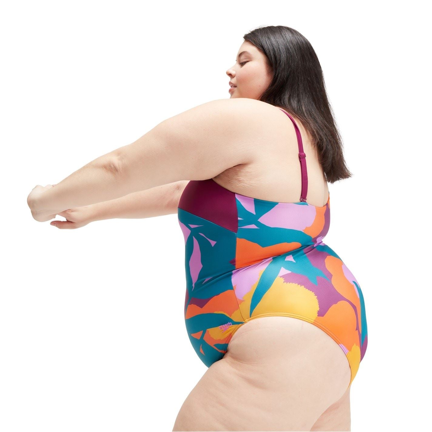 Speedo Allover Floral Patterned One-Piece Swimsuit