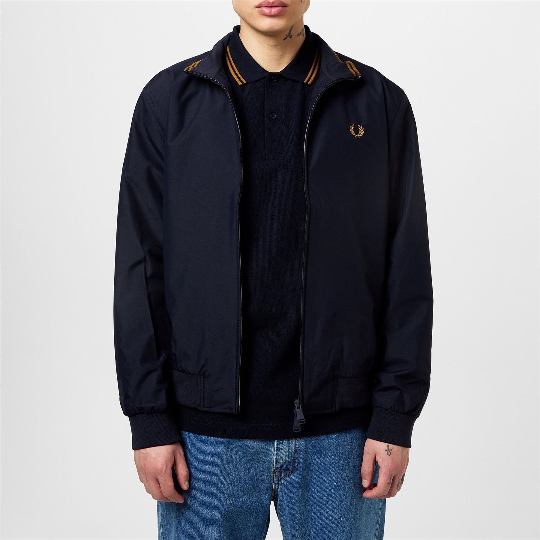 Fred Perry Brentham Cotton Long Sleeve Harrington Jacket