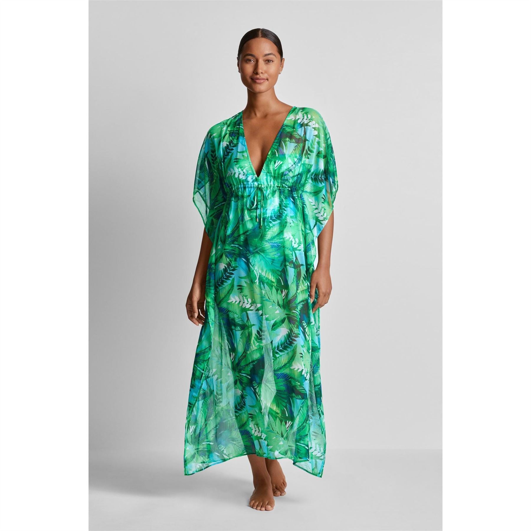 Lauren by Ralph Lauren Kaftan V-Neck Maxi Dress