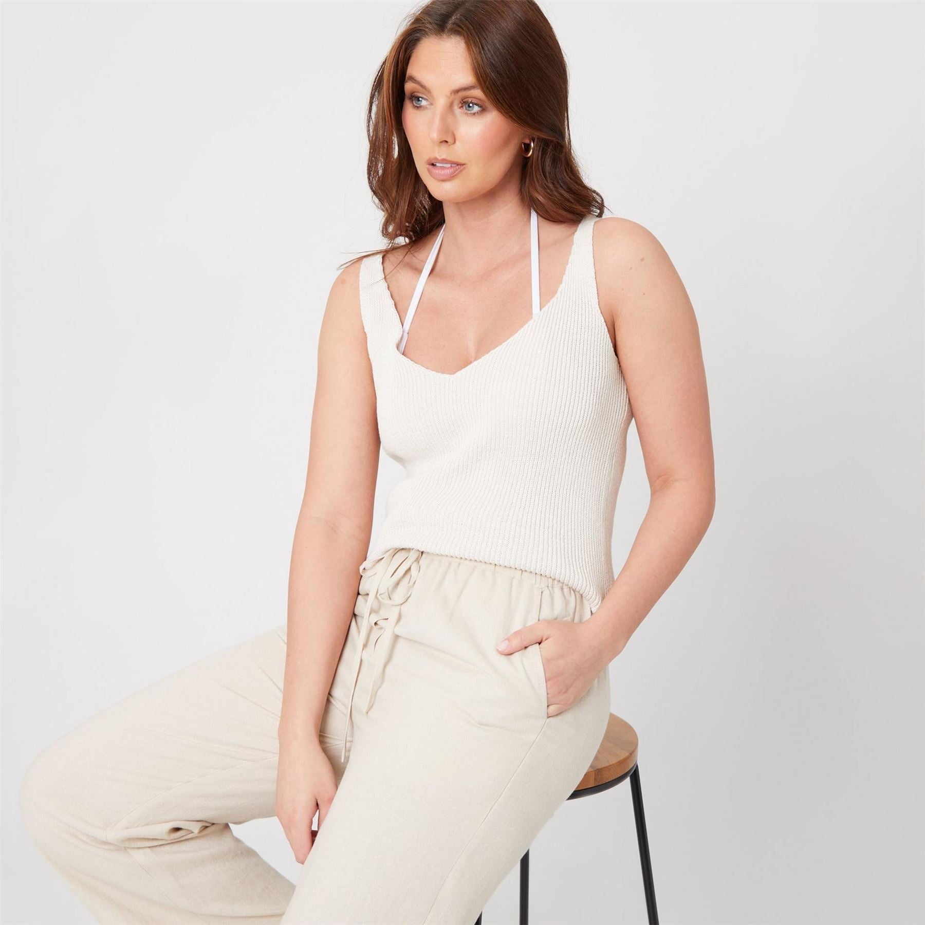 Be You V-Neck Regular Fit Knitted Tank