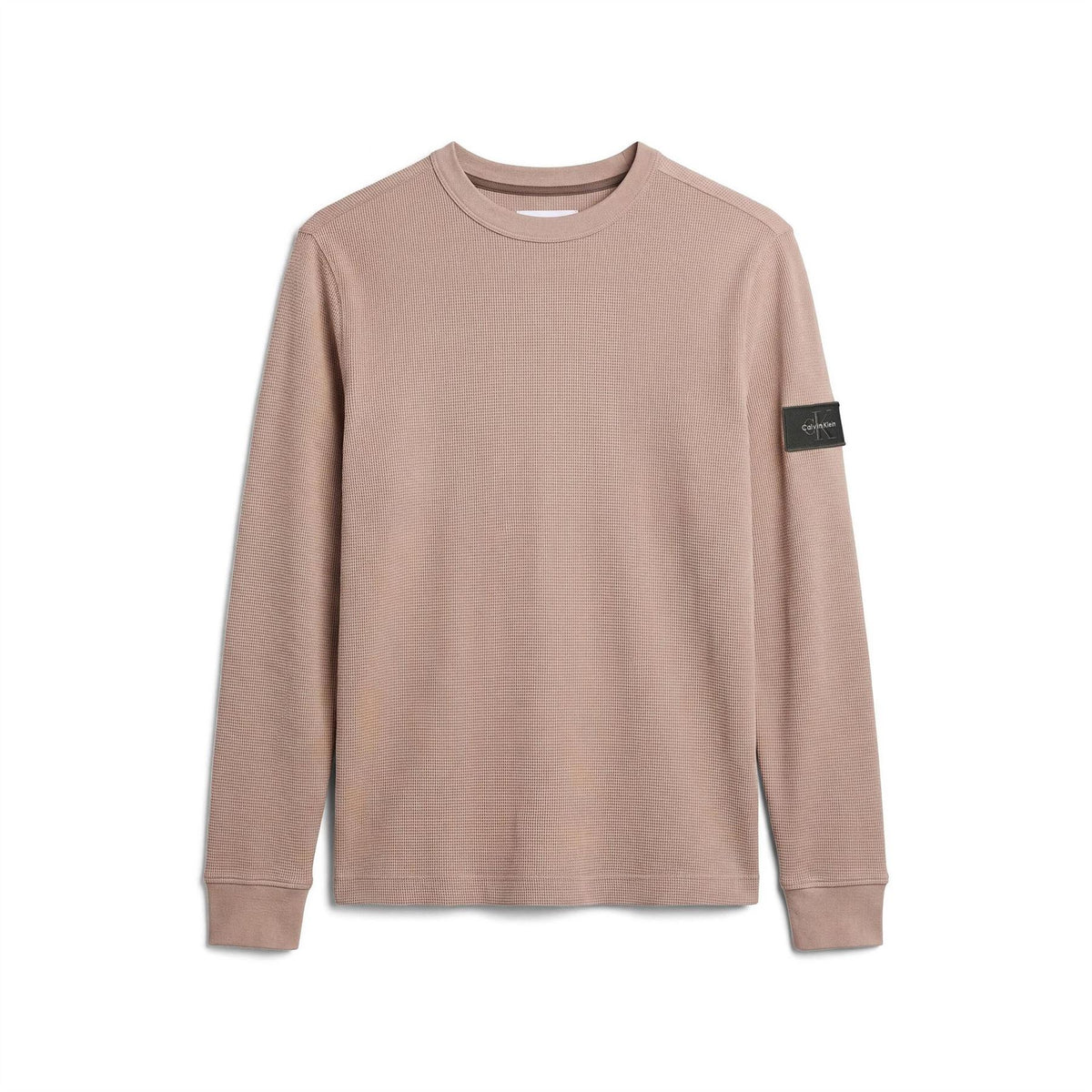 Calvin Klein Jeans Waffle Badge Cotton Long Sleeve T-Shirt