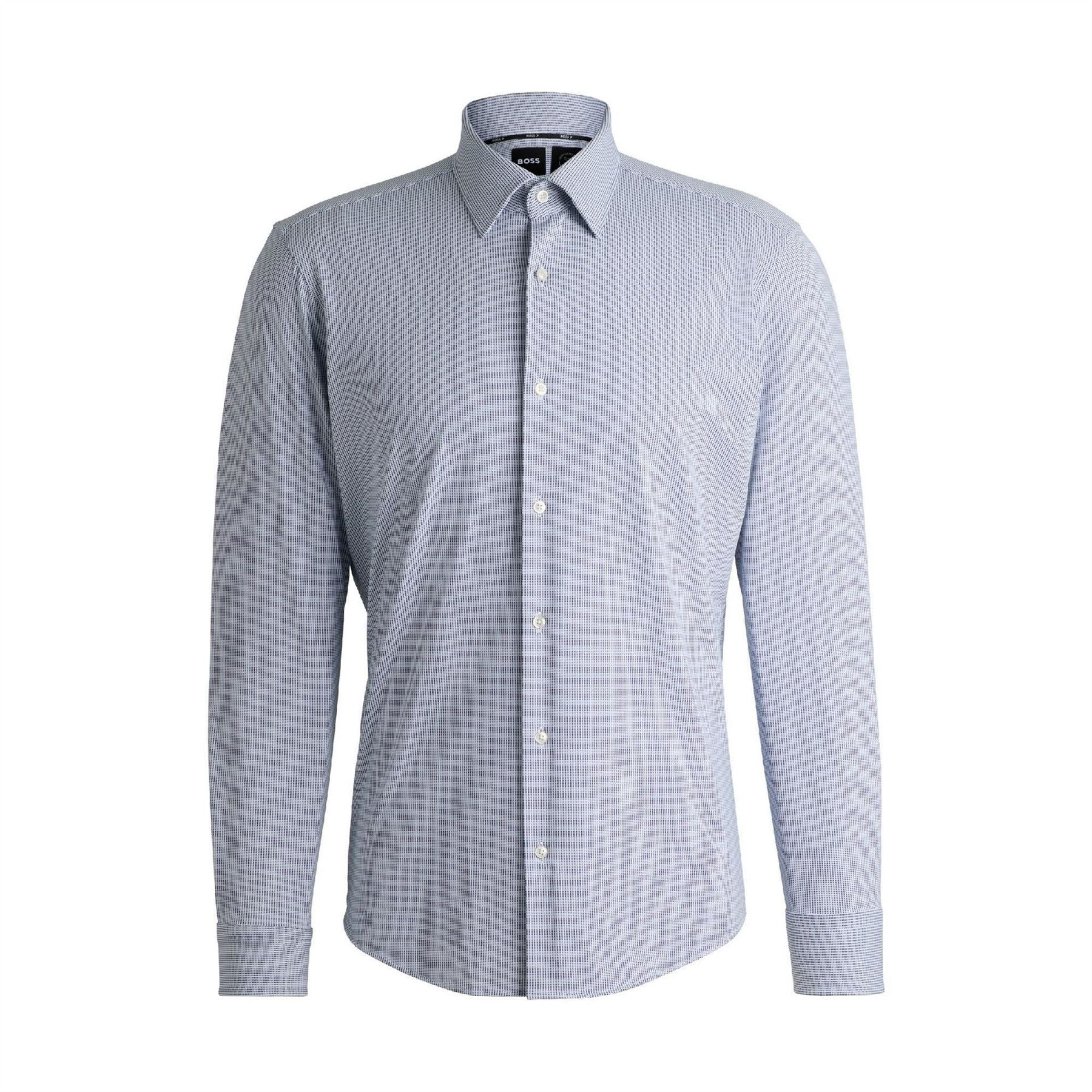 Boss Joe Collared Neck Point Collar Long Sleeve Shirt