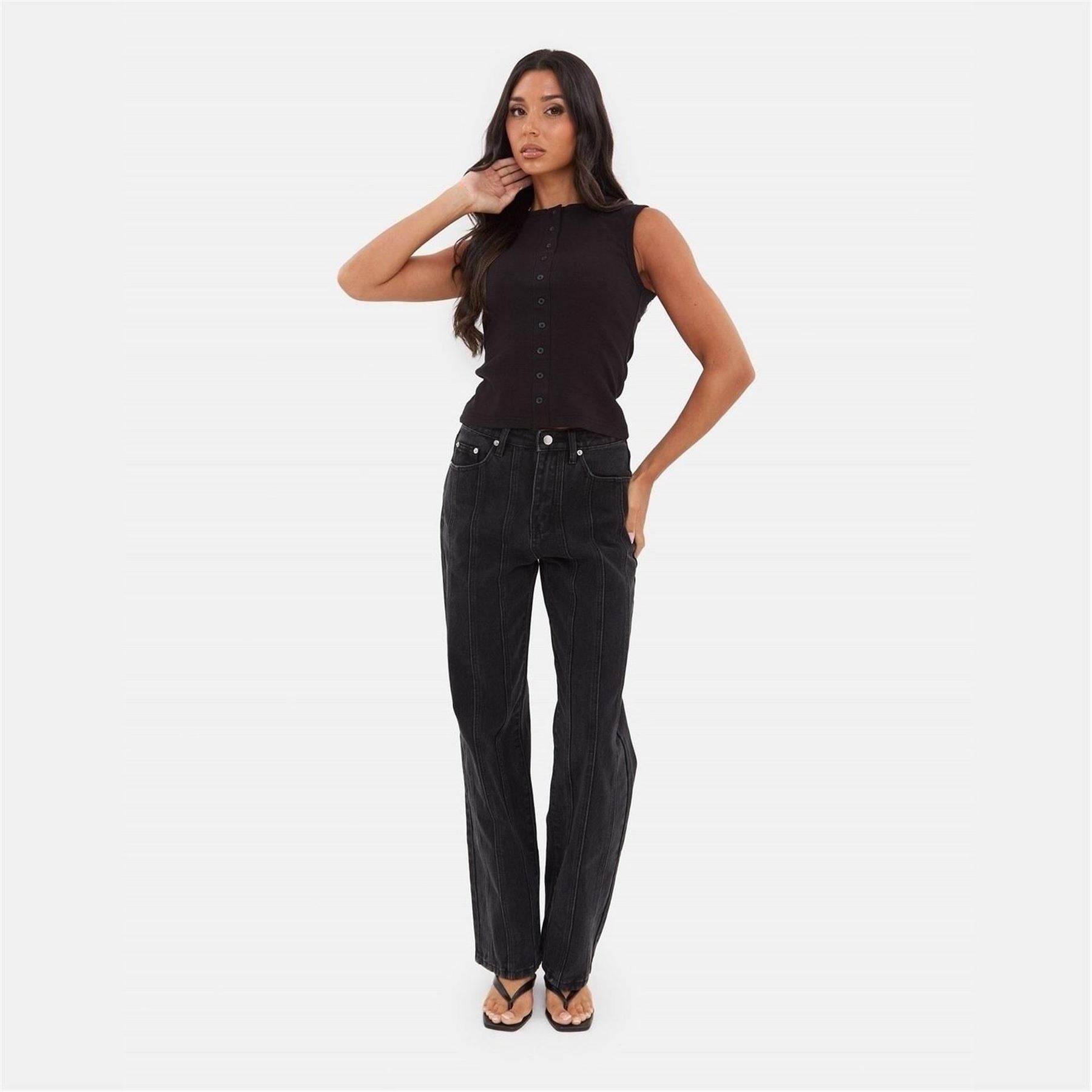 I Saw It First Detail Straight Leg Jeans