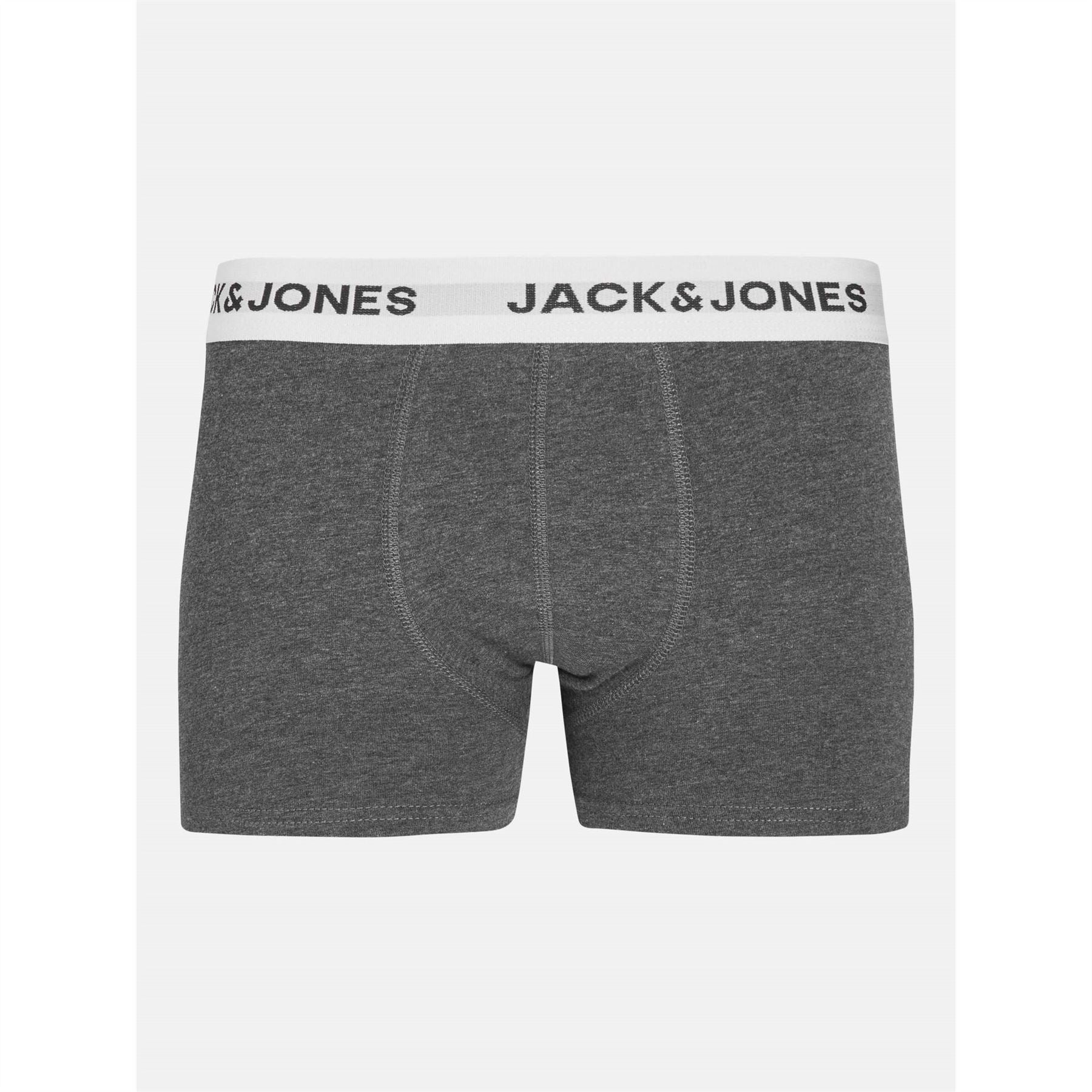 Jack and Jones White Waistband Pack Boxer Trunks