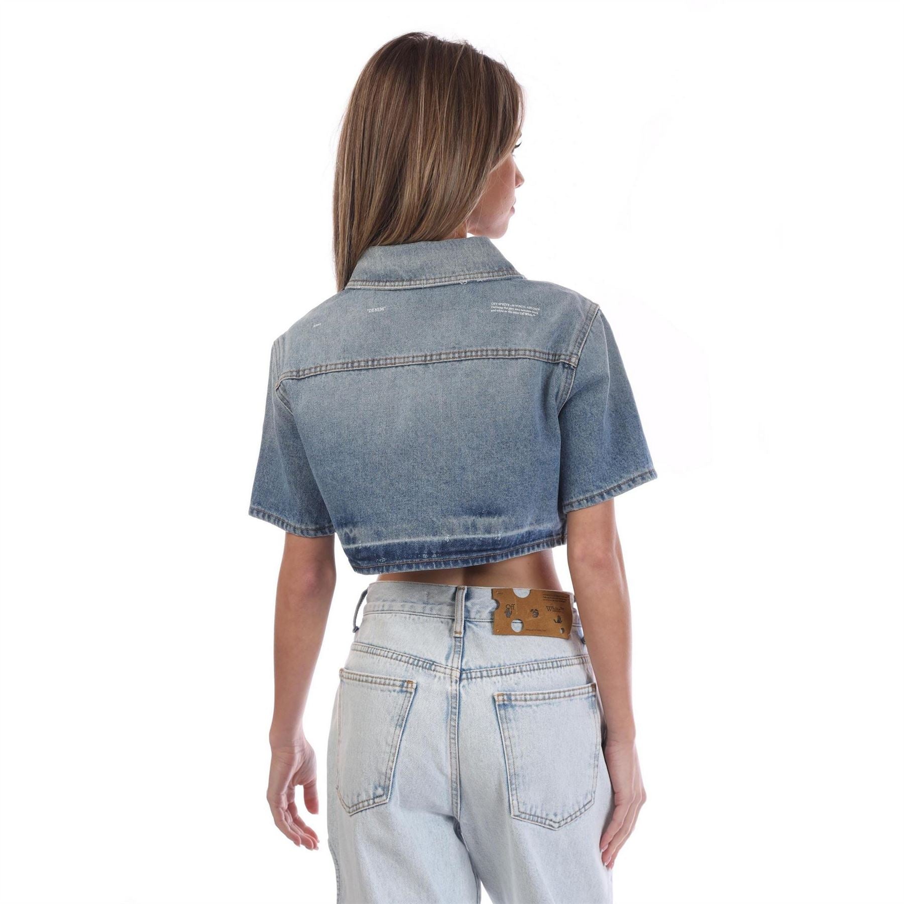 Off White Cropped Shirt
