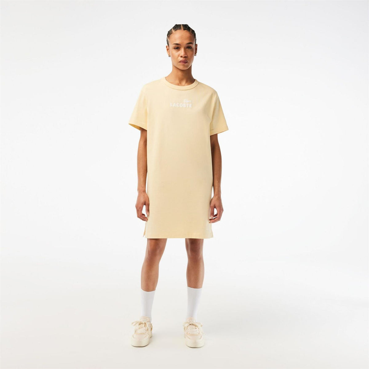 Lacoste Crew Neck Knee Length T-Shirt Dress