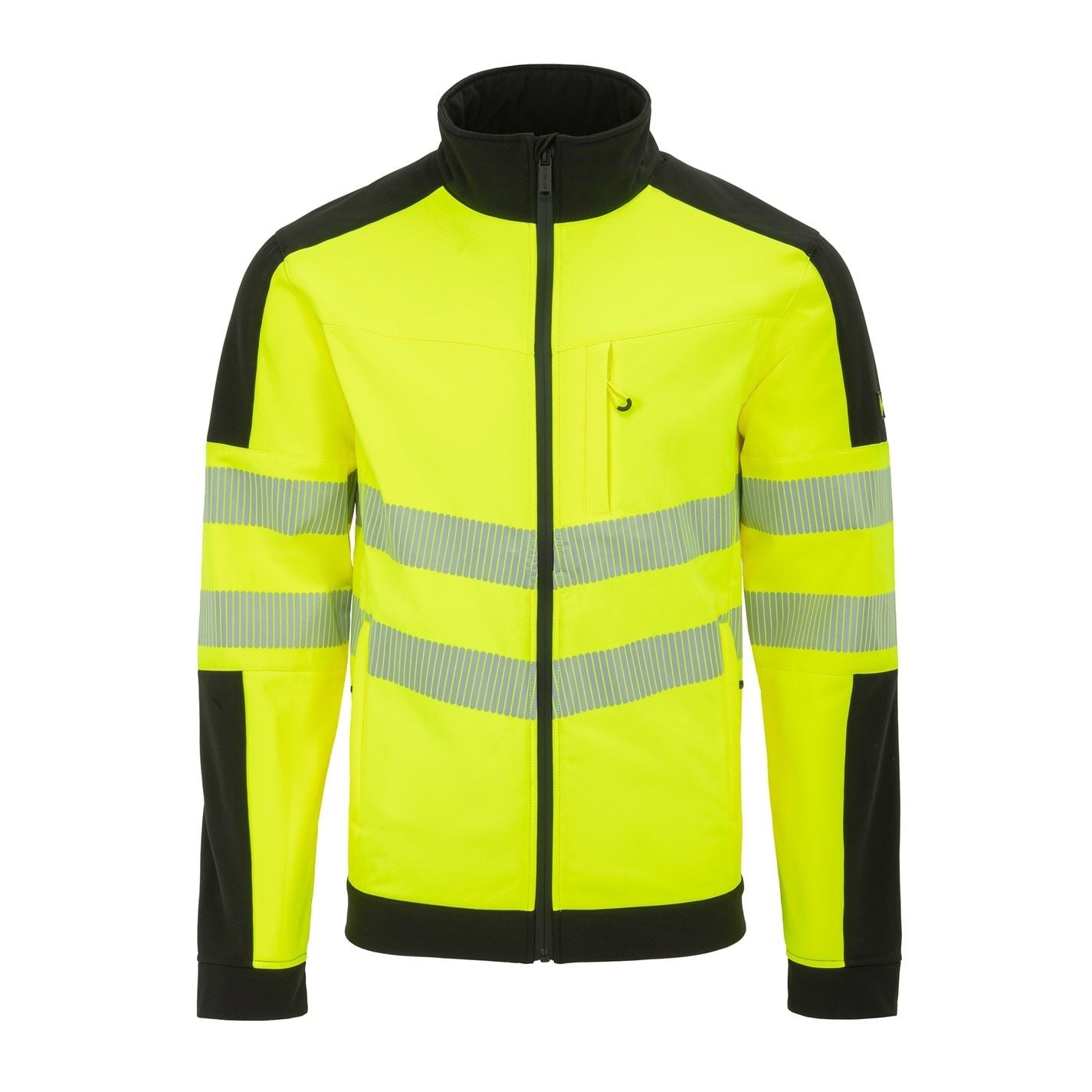 Dunlop Softshell Waterproof Wind Resistant Reflective Hi Vis Jacket