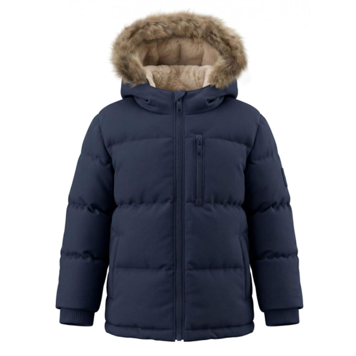 SoulCal  2 Zip Bubble Hooded Long Sleeve Short Puffer Jacket